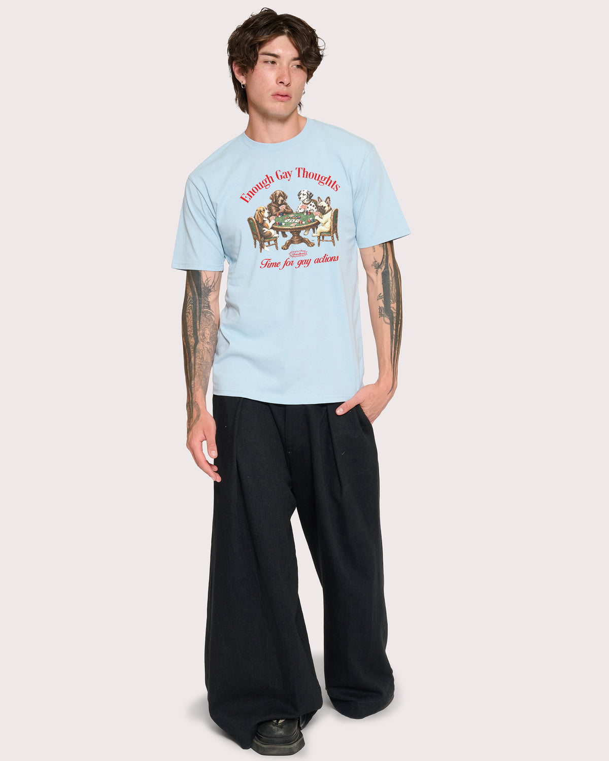 Enough Gay Thoughts Pale Blue T-Shirt