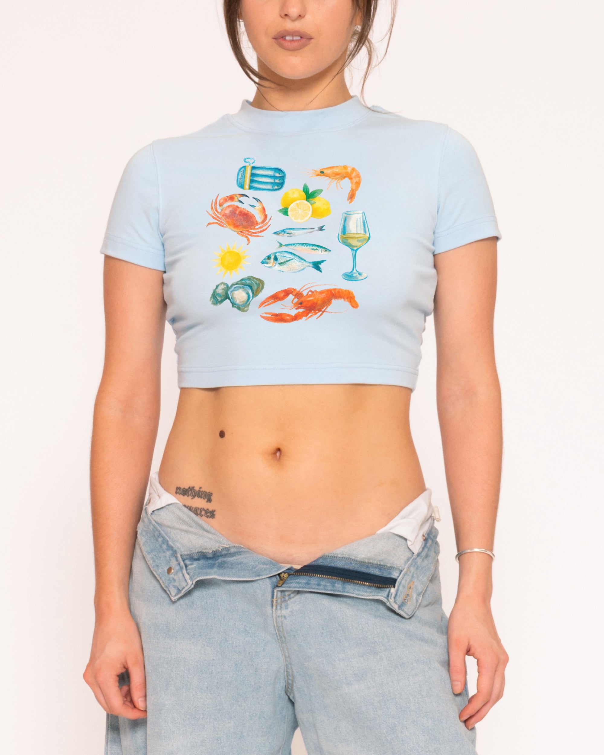 Seafood Platter Blue Baby Tee