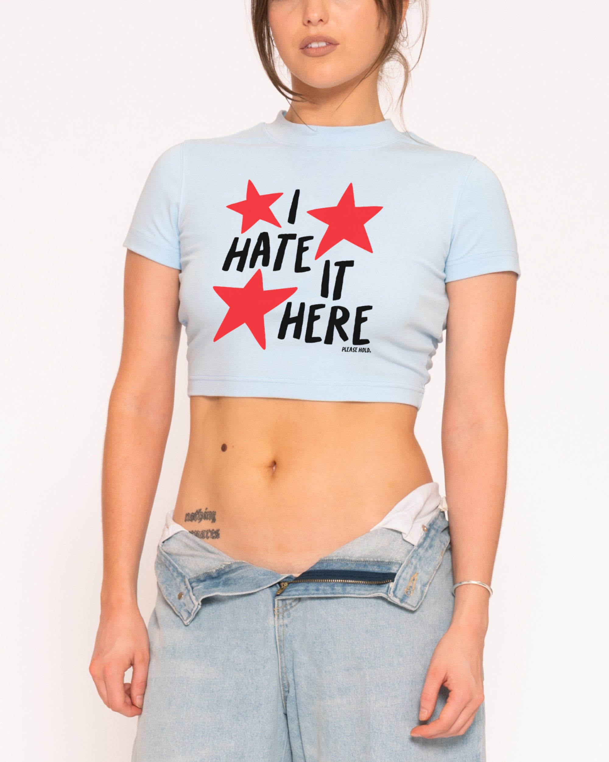 I Hate It Here Blue Baby Tee