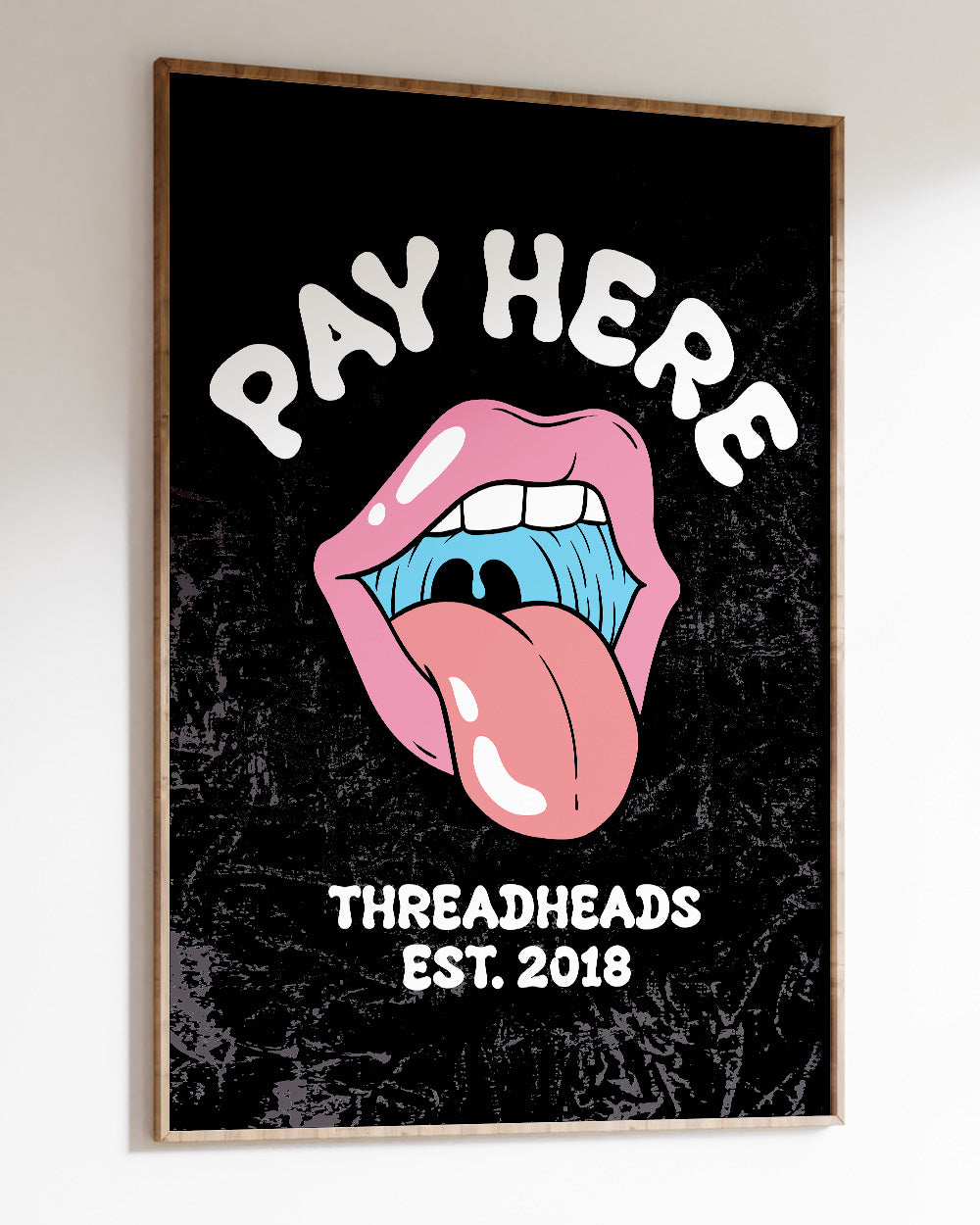 Pay Here Art Print #colour_Black