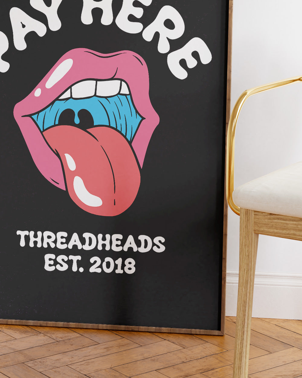Pay Here Art Print #colour_Black