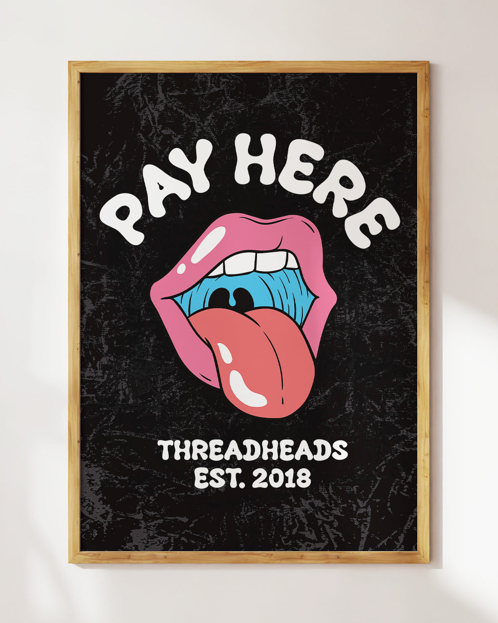Pay Here Art Print #colour_Black