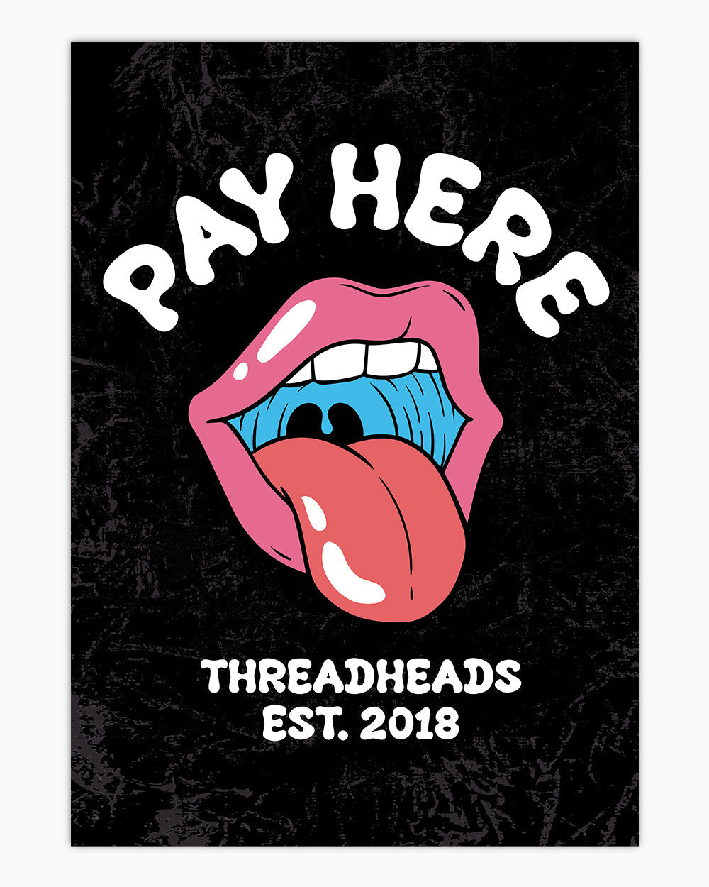 Pay Here Art Print #colour_Black