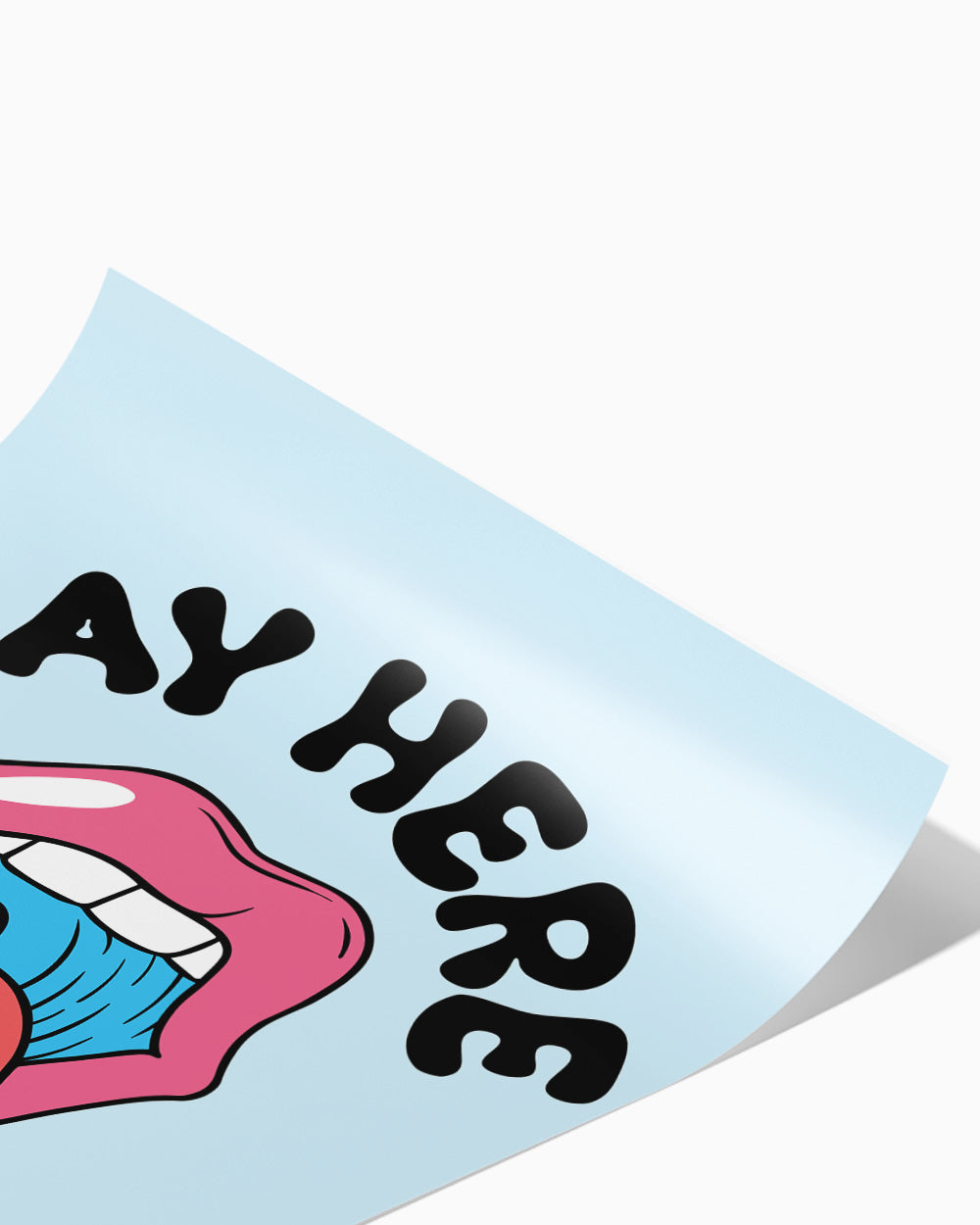 Pay Here Art Print #colour_Pale Blue