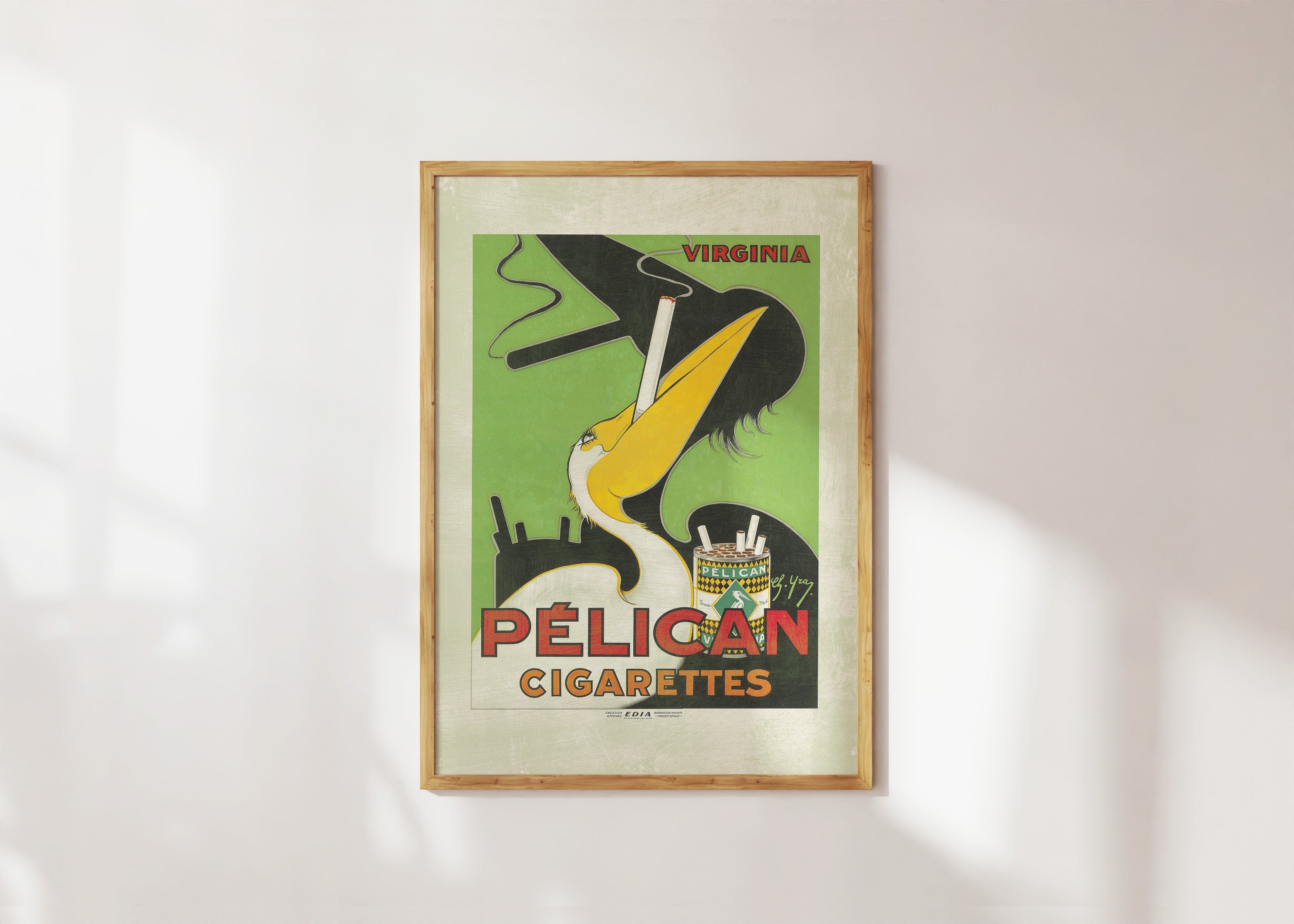 Pelican Cigarettes Art Print Australia Online