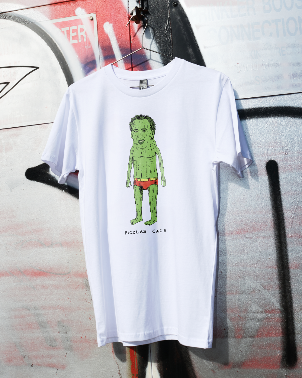 Picolas Cage T-Shirt Australia Online #colour_white