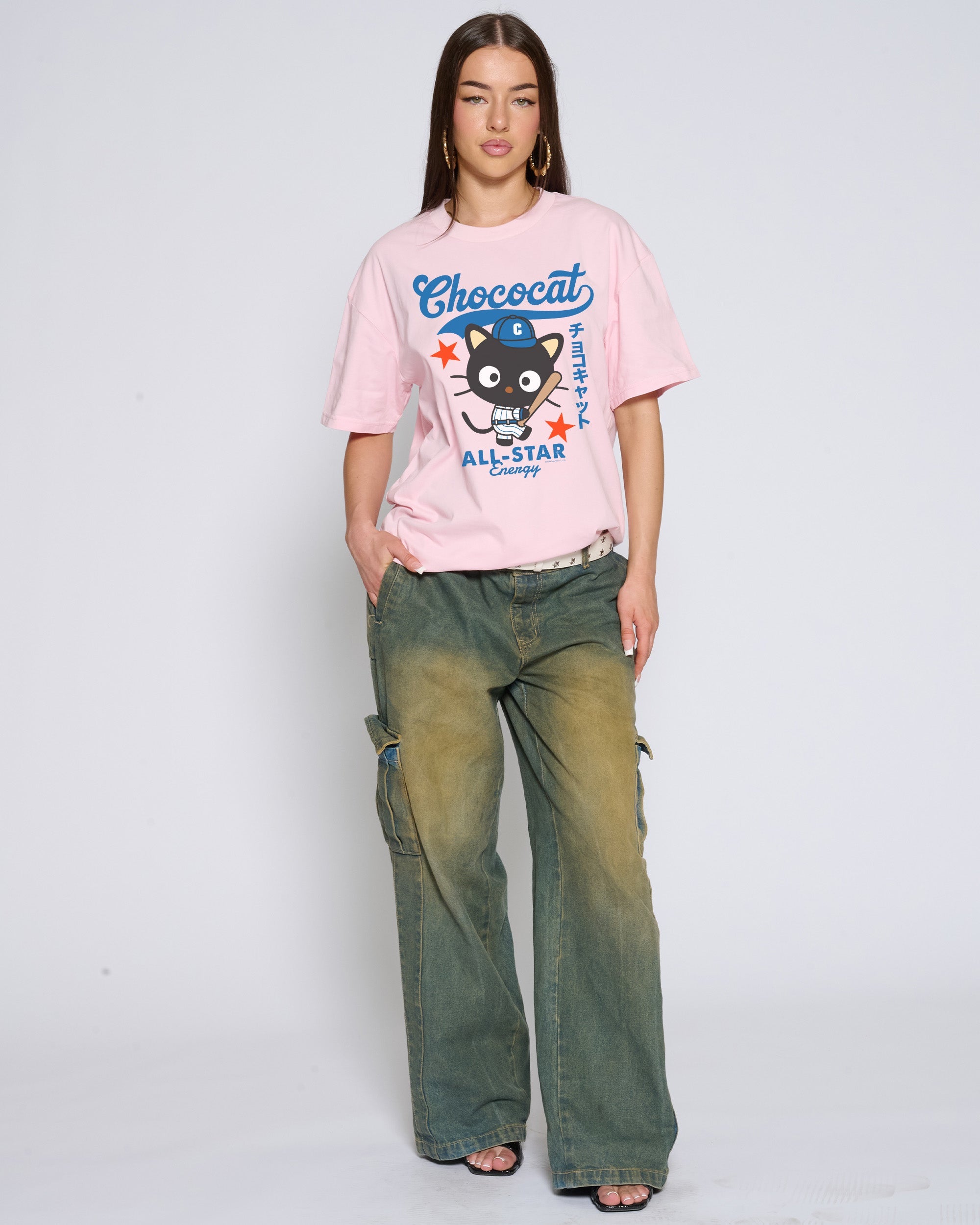 Chococat Baseball T-Shirt Official Hello Kitty and Friends collab Threadheads