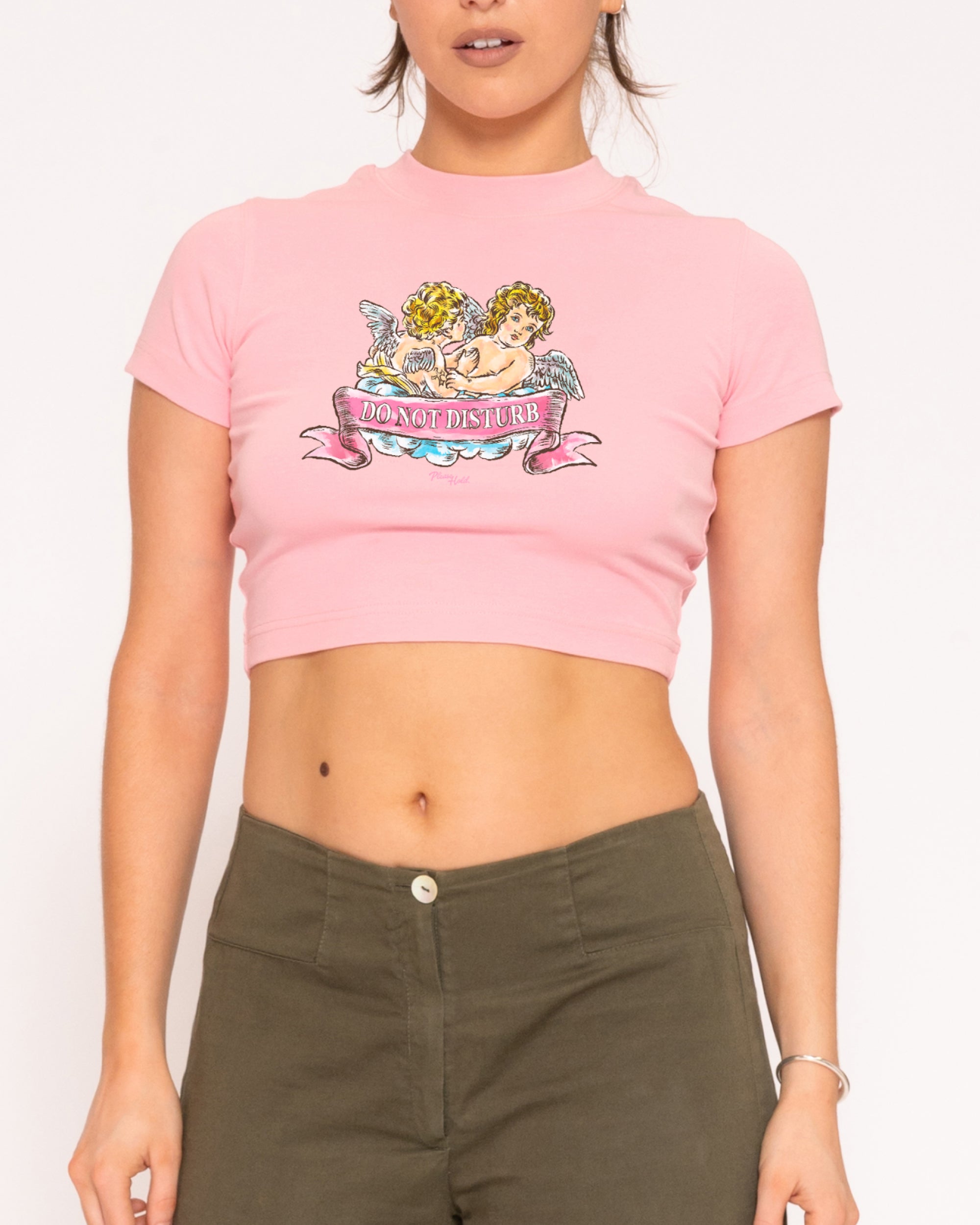 Do Not Disturb Pink Baby Tee