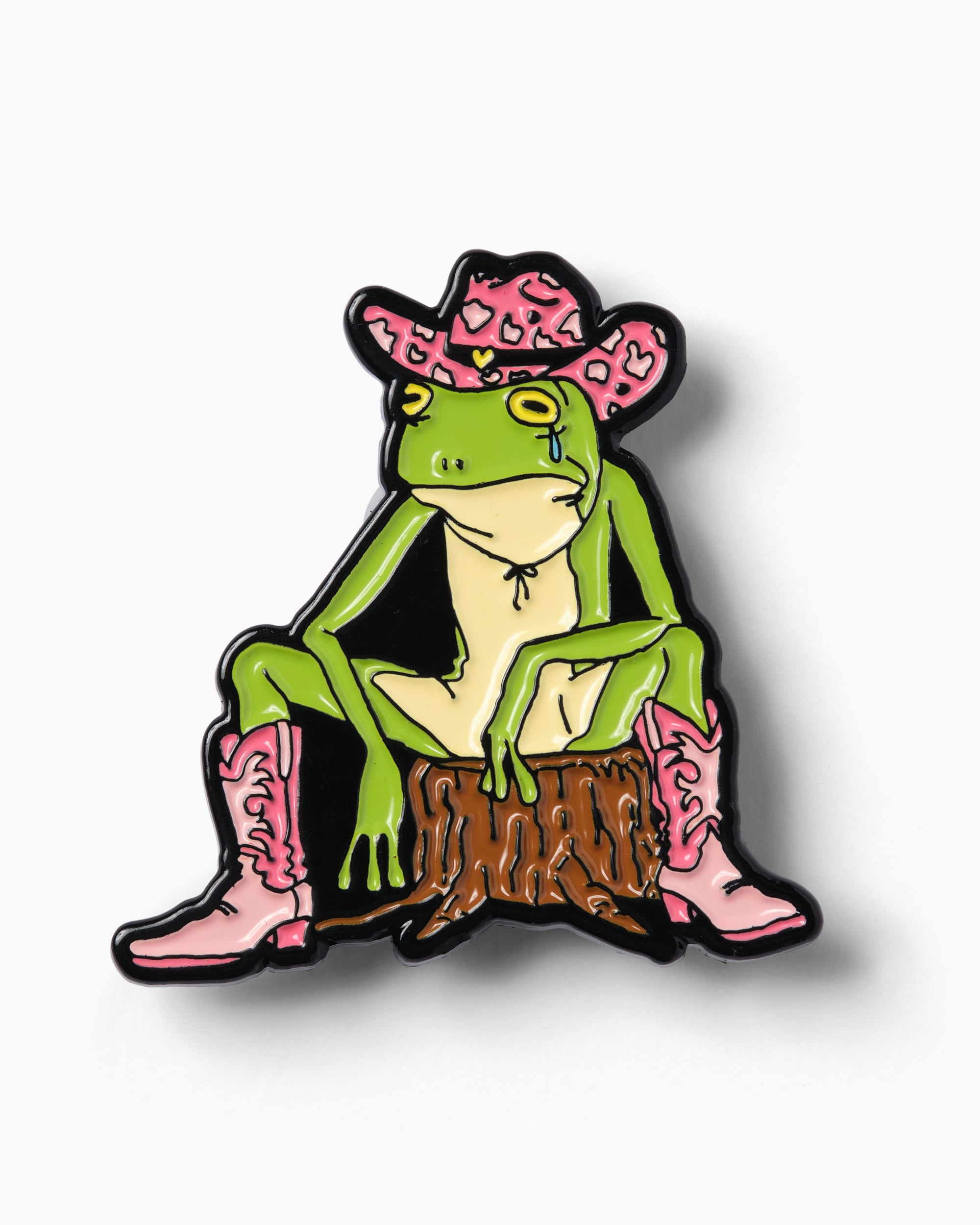 Sad Frog Enamel Pin