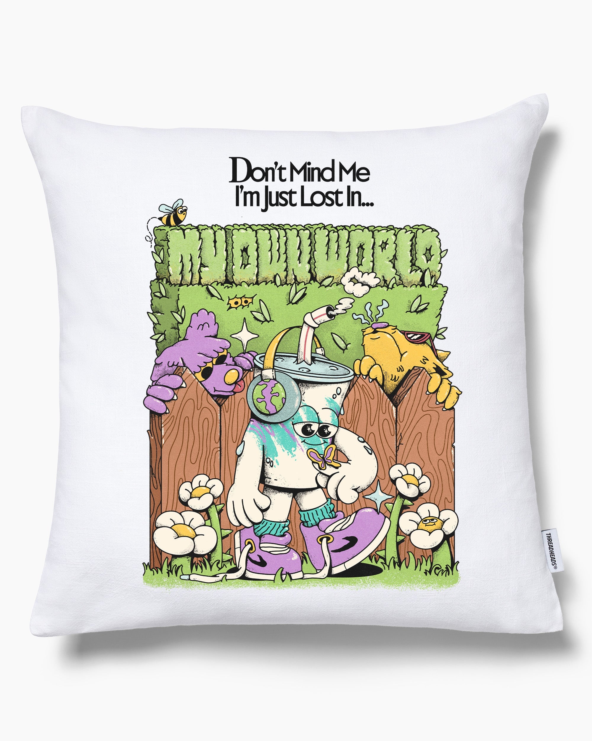 In My Own World Cushion Australia Online White