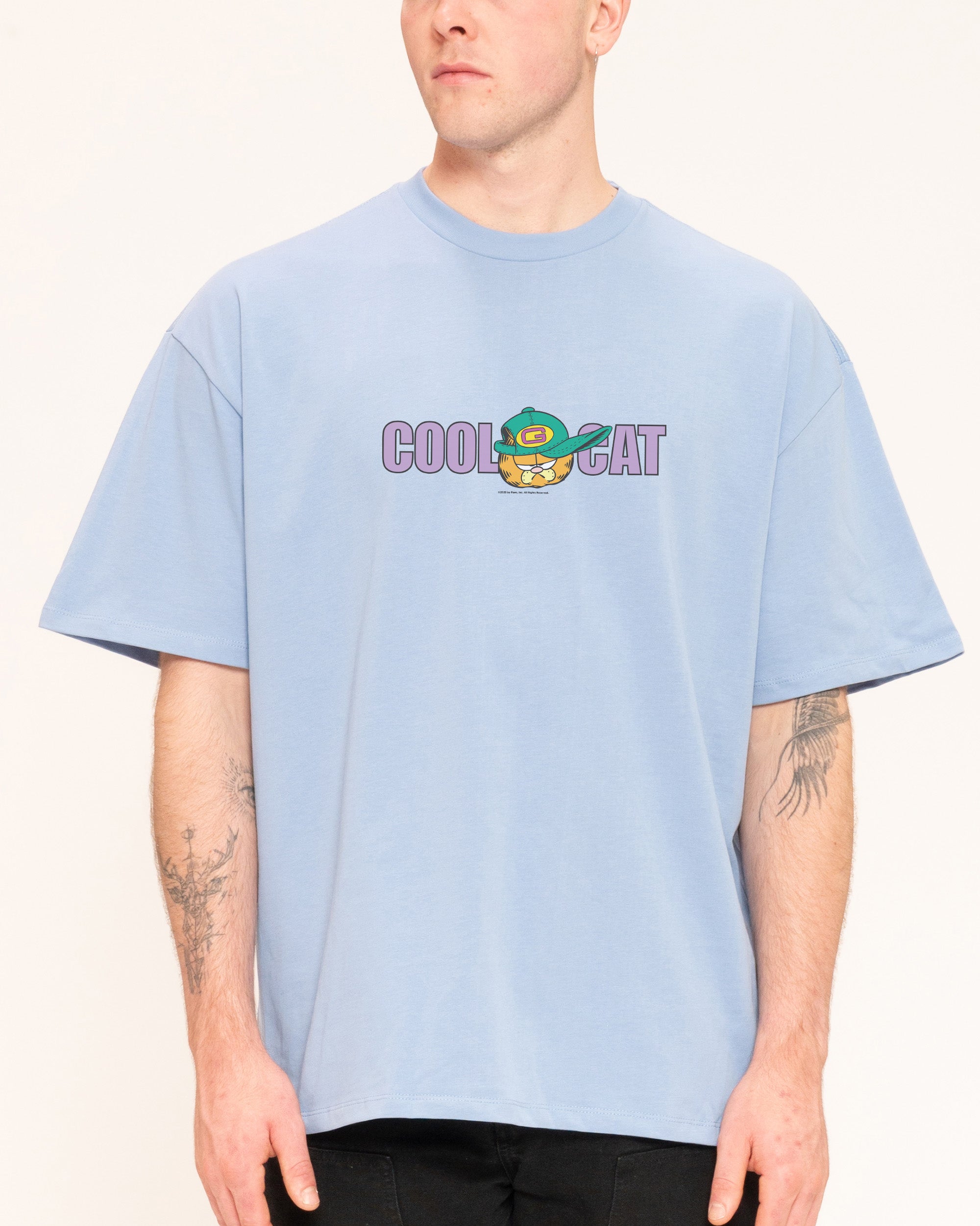 Cool Cat Blue Oversized Tee