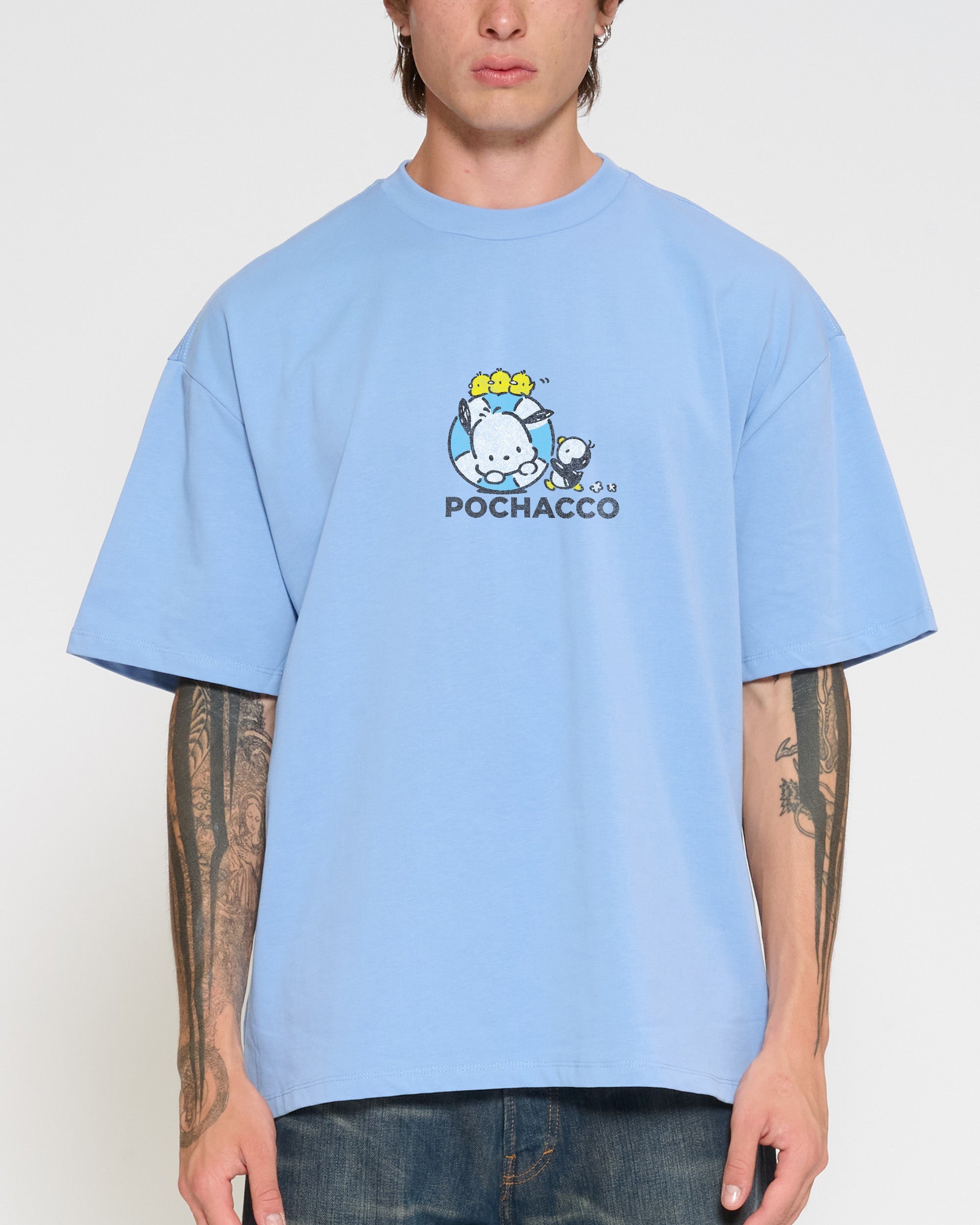Pochacco Summer Stroll Oversized Tee Official Hello Kitty and Friends collab Threadheads