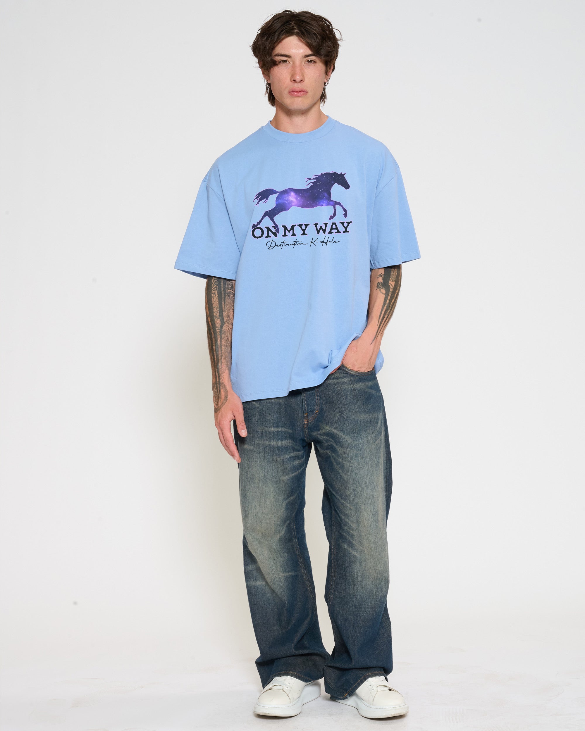 Destination K-Hole Powder Blue Oversized Tee