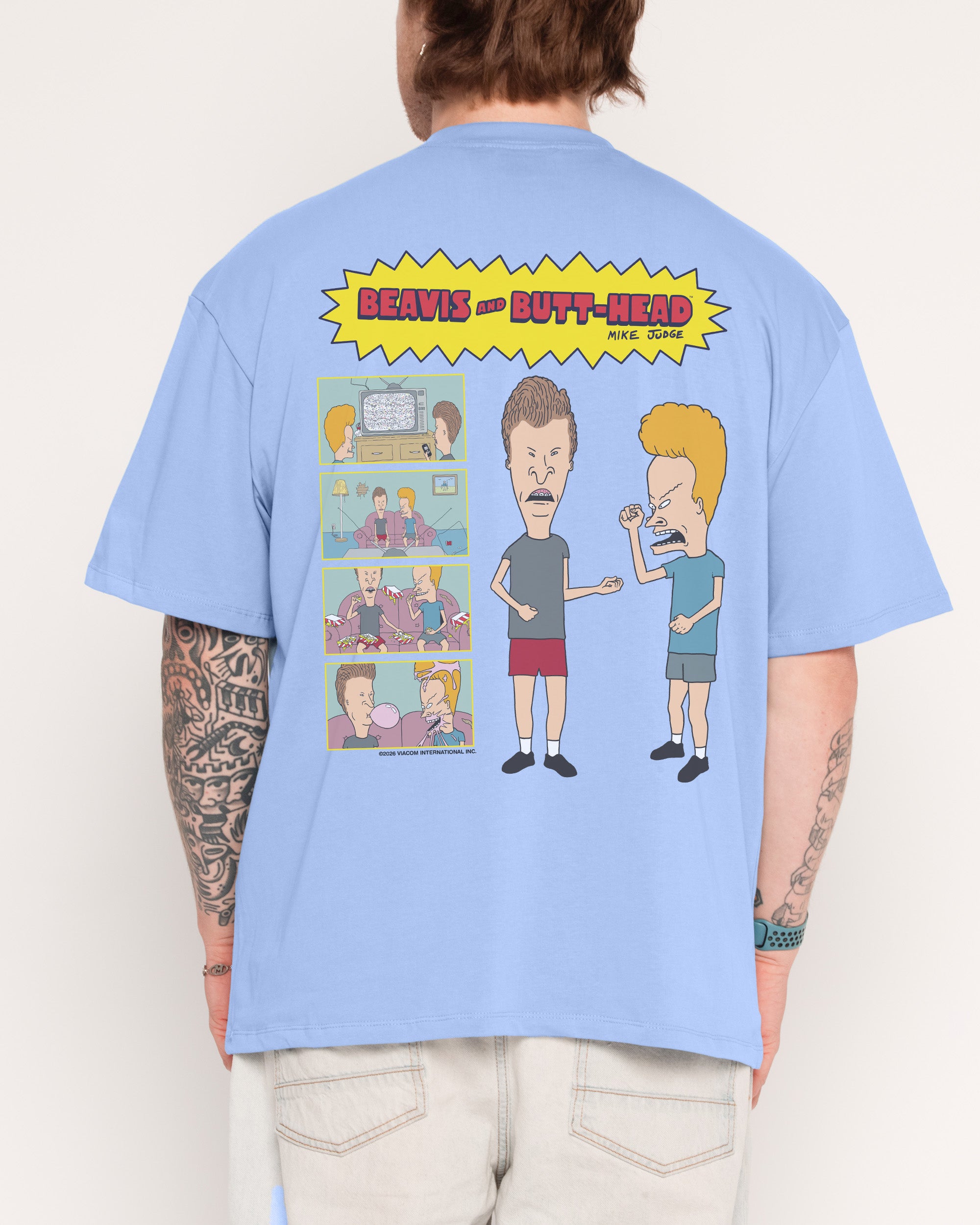 Couch Life Powder Blue Oversized Tee