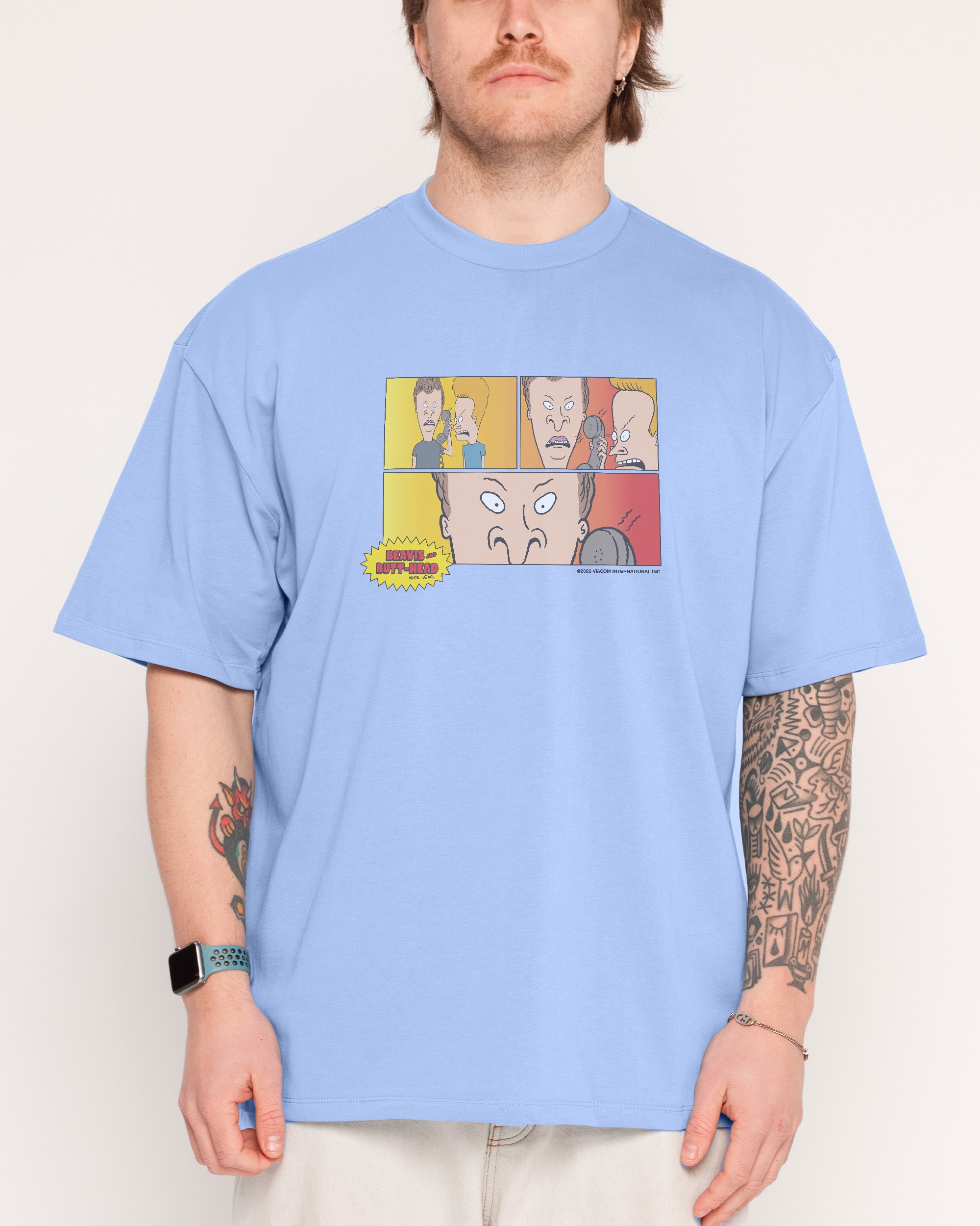 Couch Life Powder Blue Oversized Tee