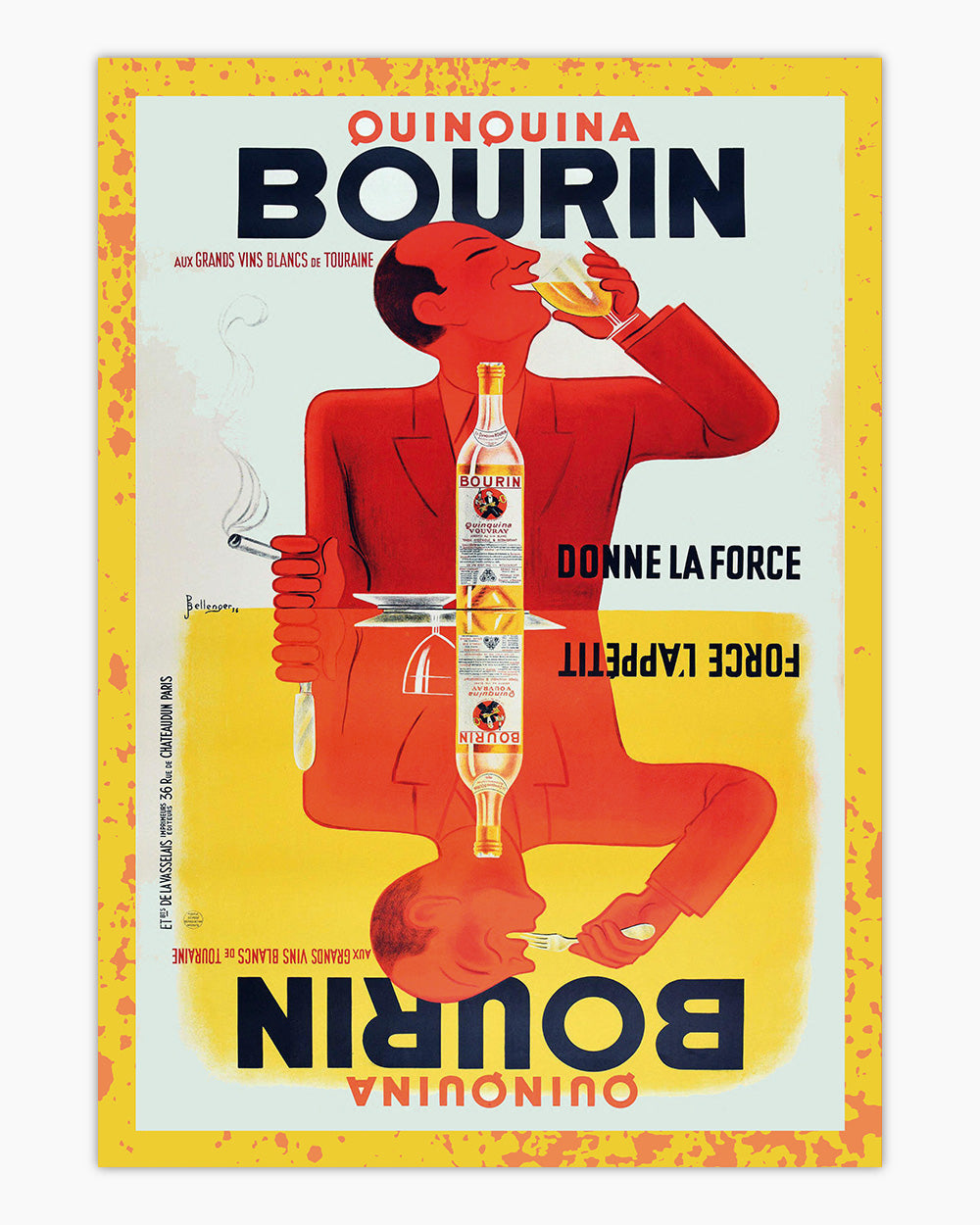 Quinquina Bourin Art Print #colour_Yellow