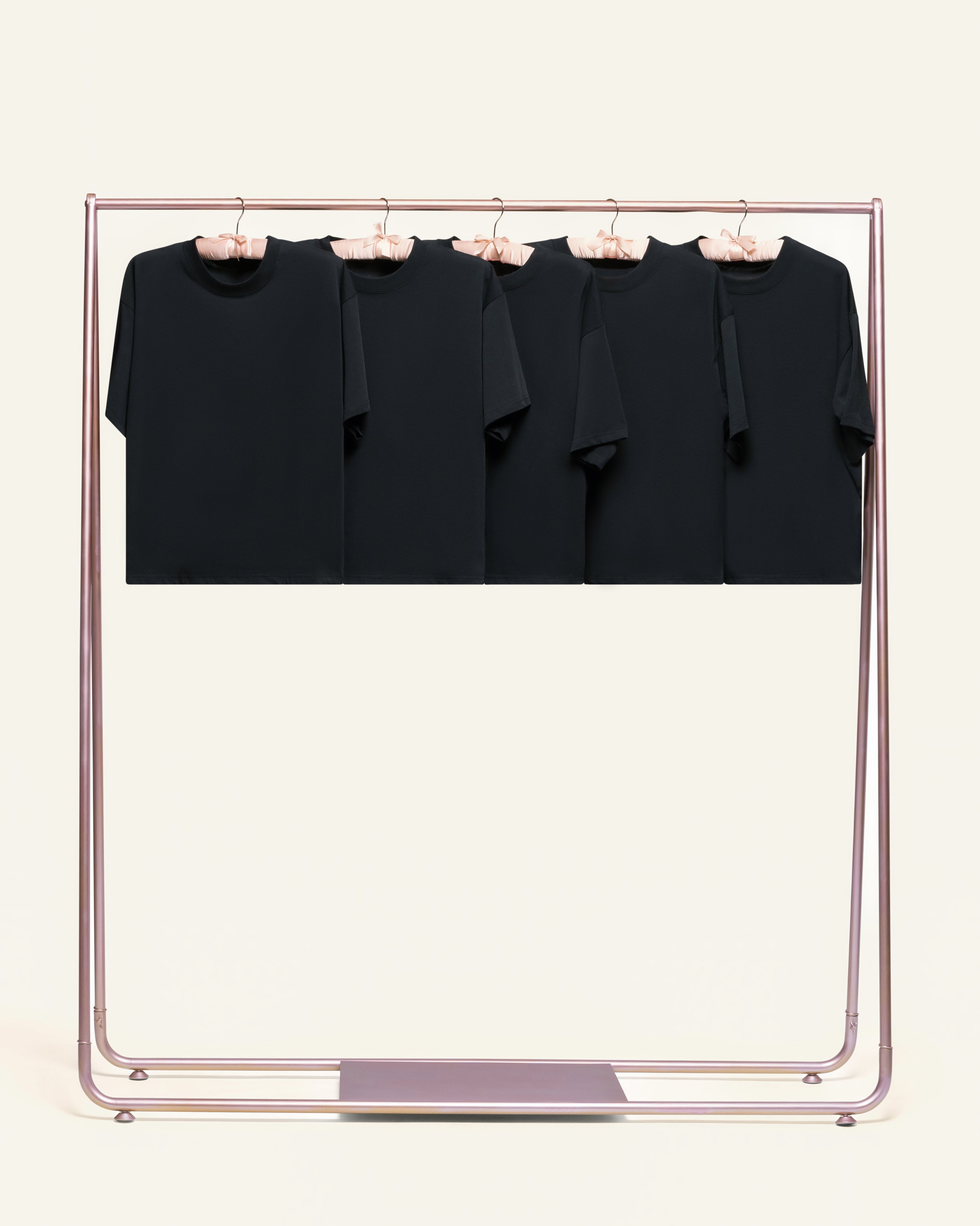 Boxy Crop Tee 5-Pack: Black