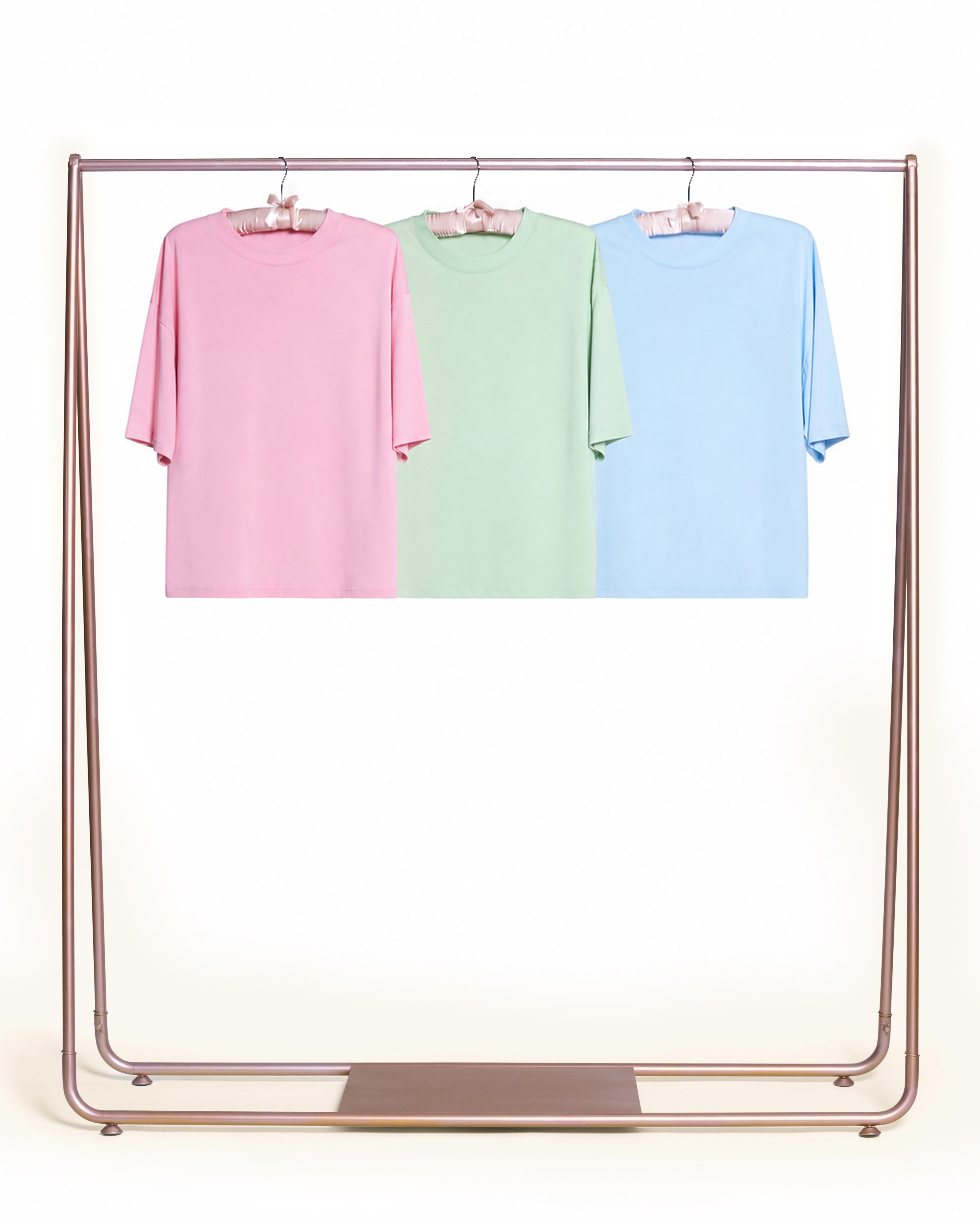 Boxy Crop Tee 3-Pack: Pistachio, Pink, Pale Blue