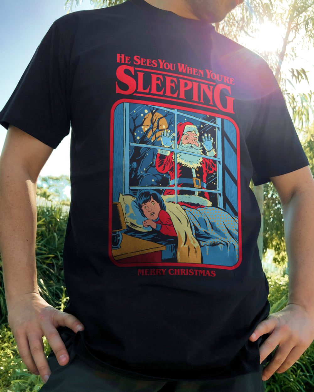 He Sees You T-Shirt Australia Online #colour_black