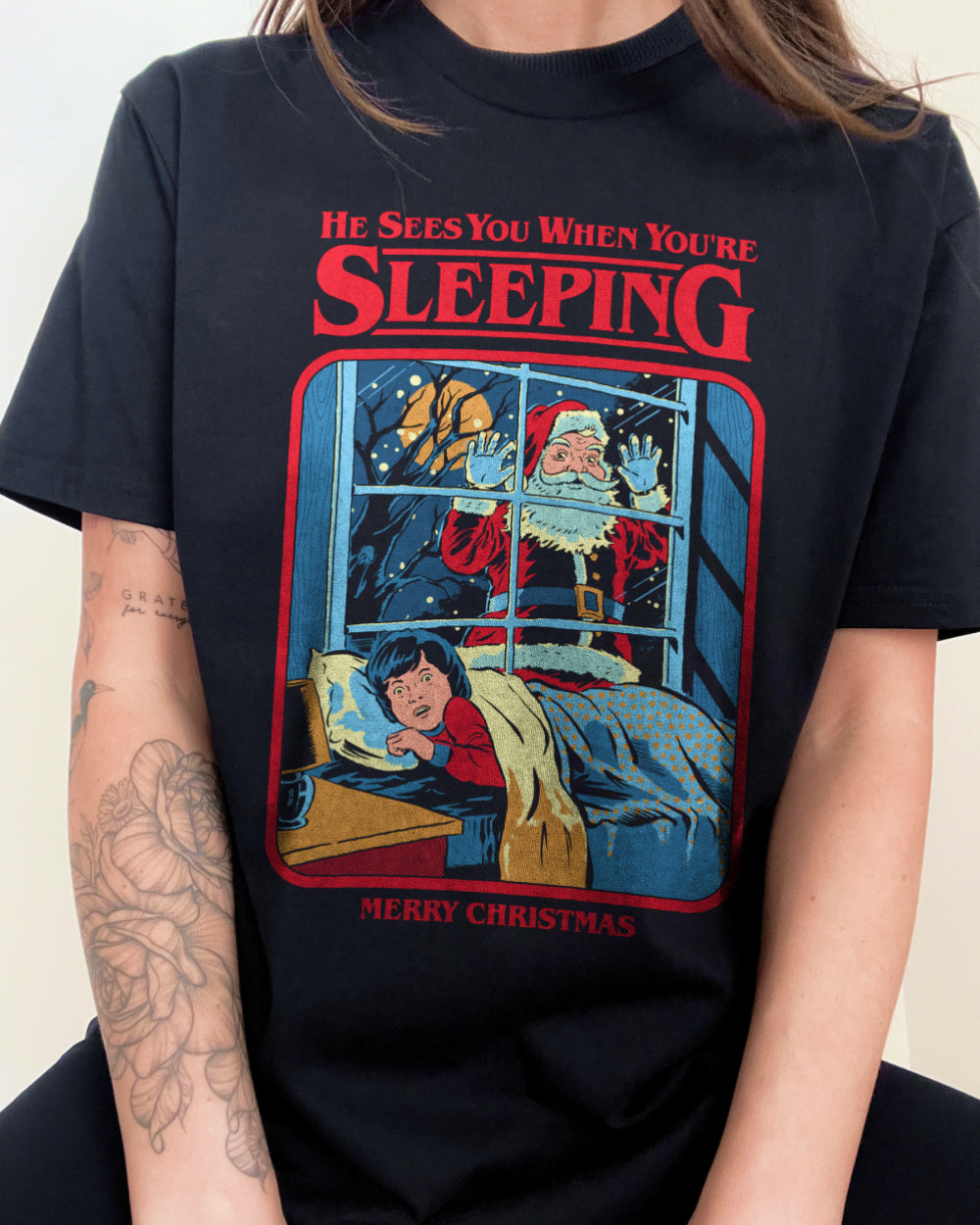 He Sees You T-Shirt Australia Online #colour_black