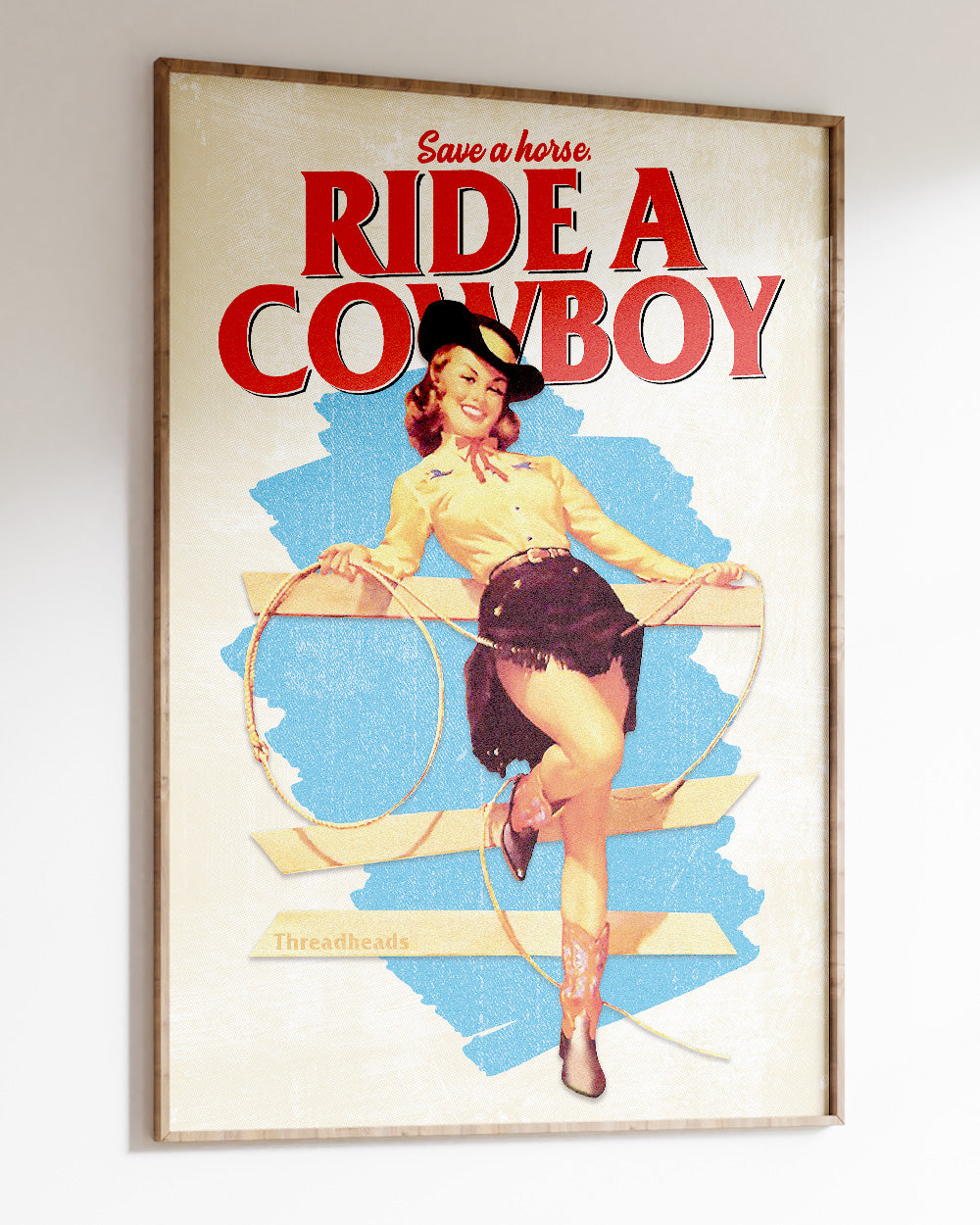 Save a Horse, Ride a Cowboy Art Print Australia Online