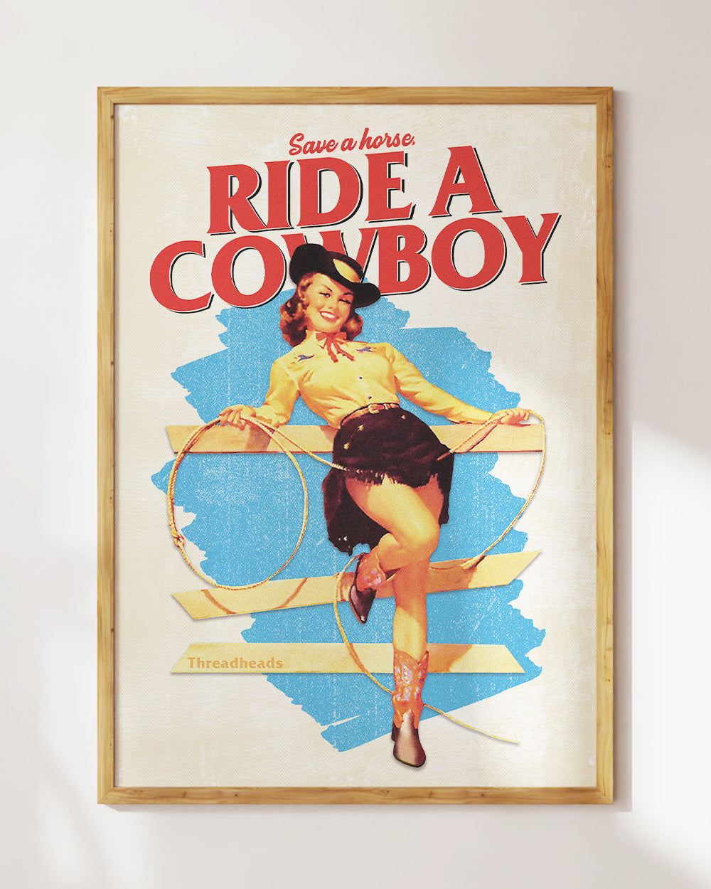 Save a Horse, Ride a Cowboy Art Print Australia Online