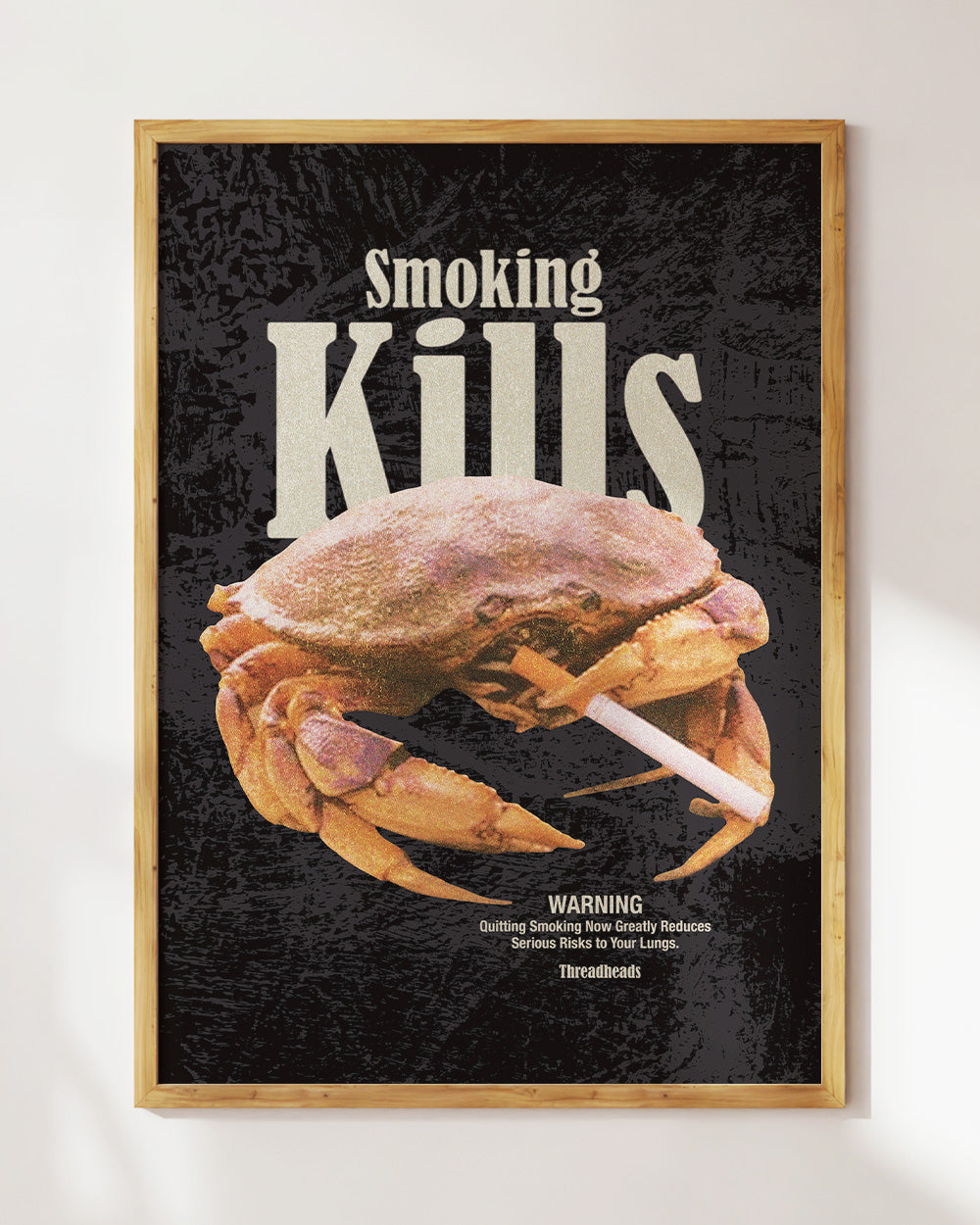 Smoking Kills Art Print #colour_Black