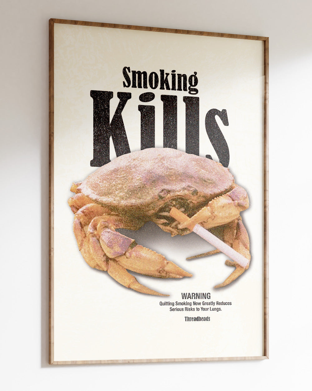 Smoking Kills Art Print #colour_Natural
