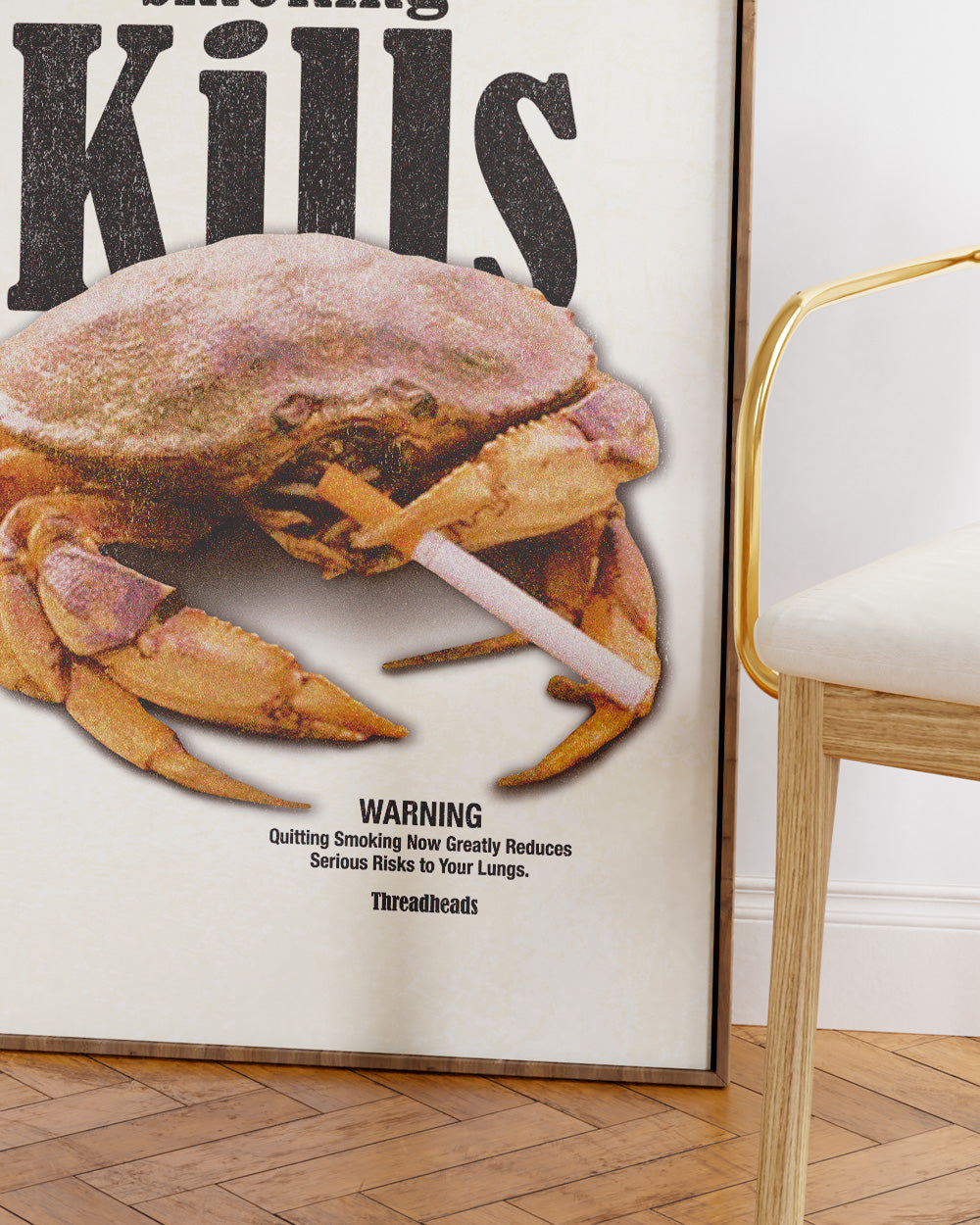 Smoking Kills Art Print #colour_Natural
