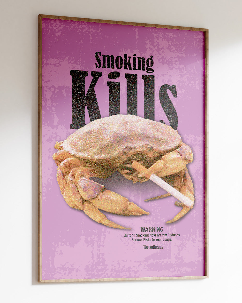 Smoking Kills Art Print #colour_Purple