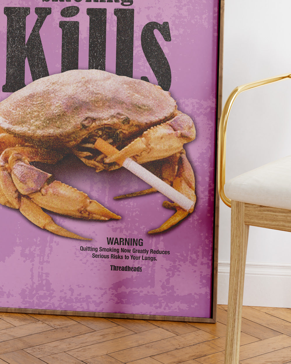 Smoking Kills Art Print #colour_Purple