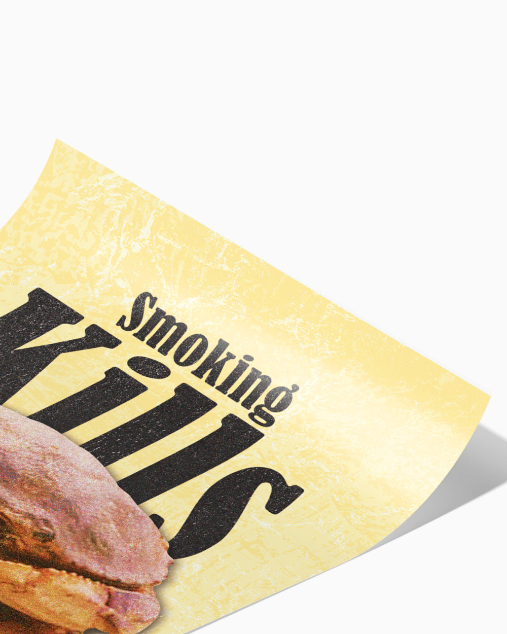 Smoking Kills Art Print #colour_Yellow