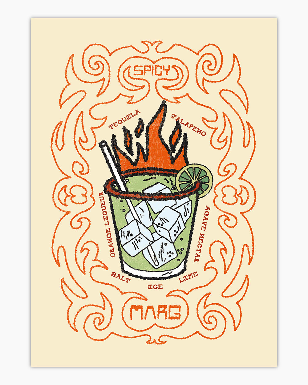 Spicy Marg Art Print Online Australia