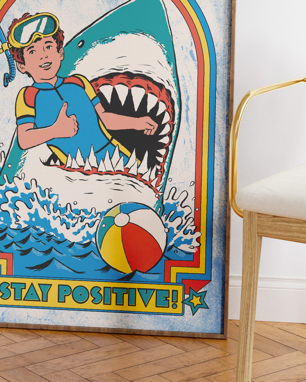 Stay Positive Art Print Online Australia #colour_white