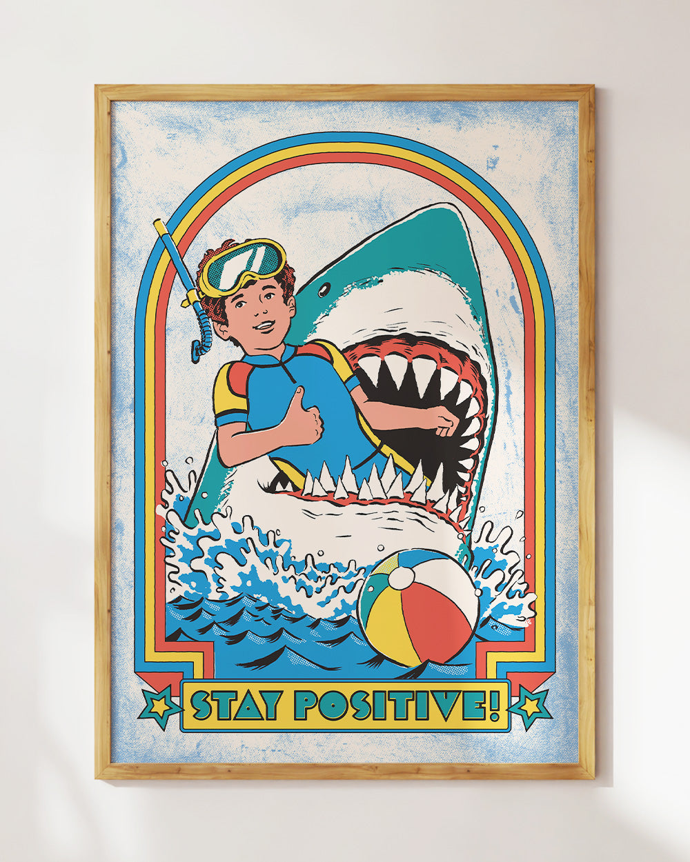 Stay Positive Art Print Online Australia #colour_white