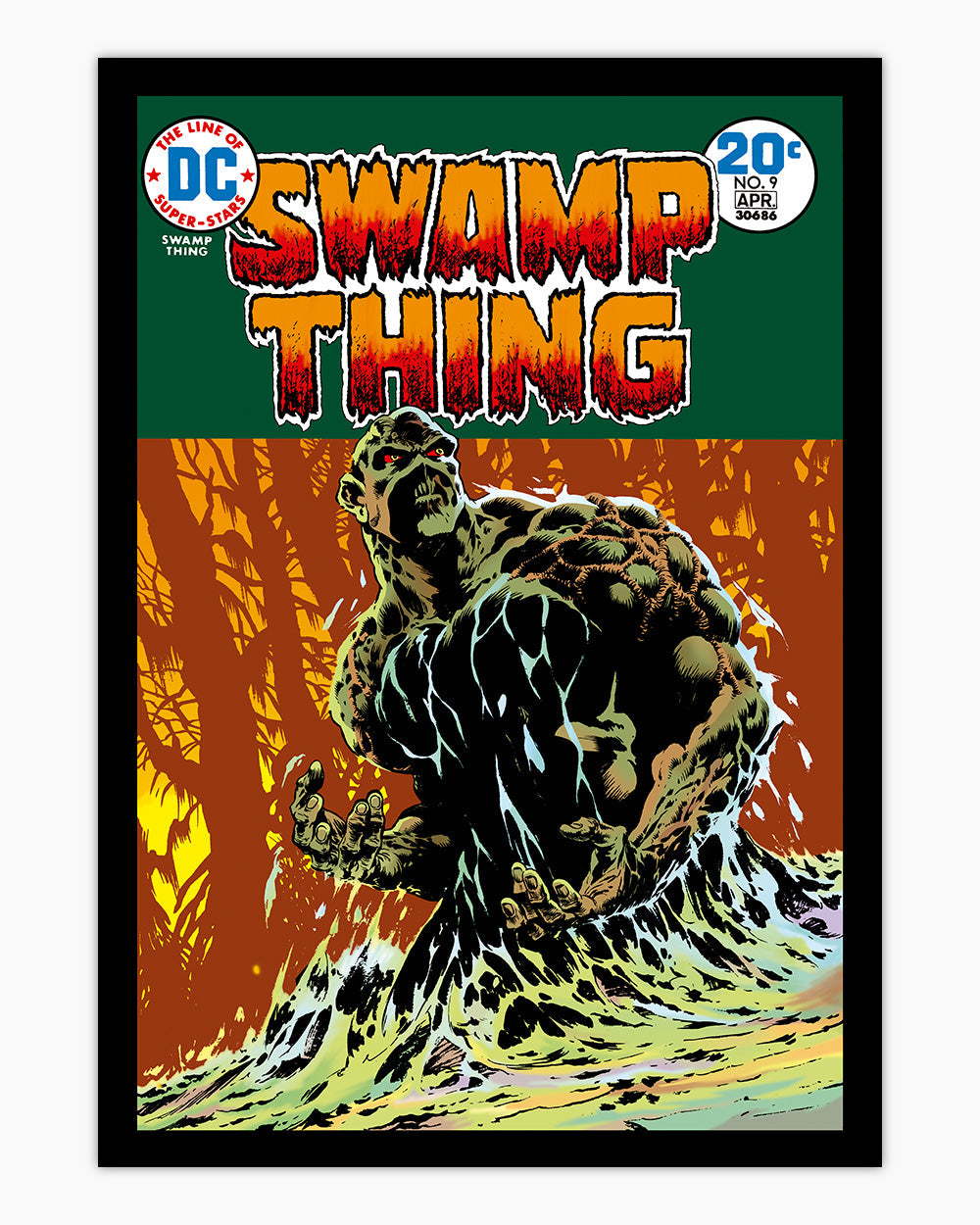 Swamp Thing Art Print #colour_Black