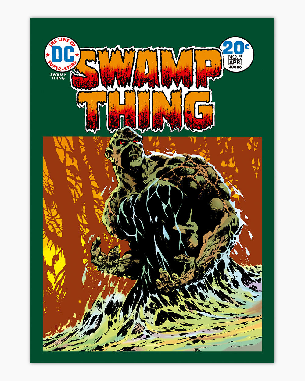 Swamp Thing Art Print #colour_Green