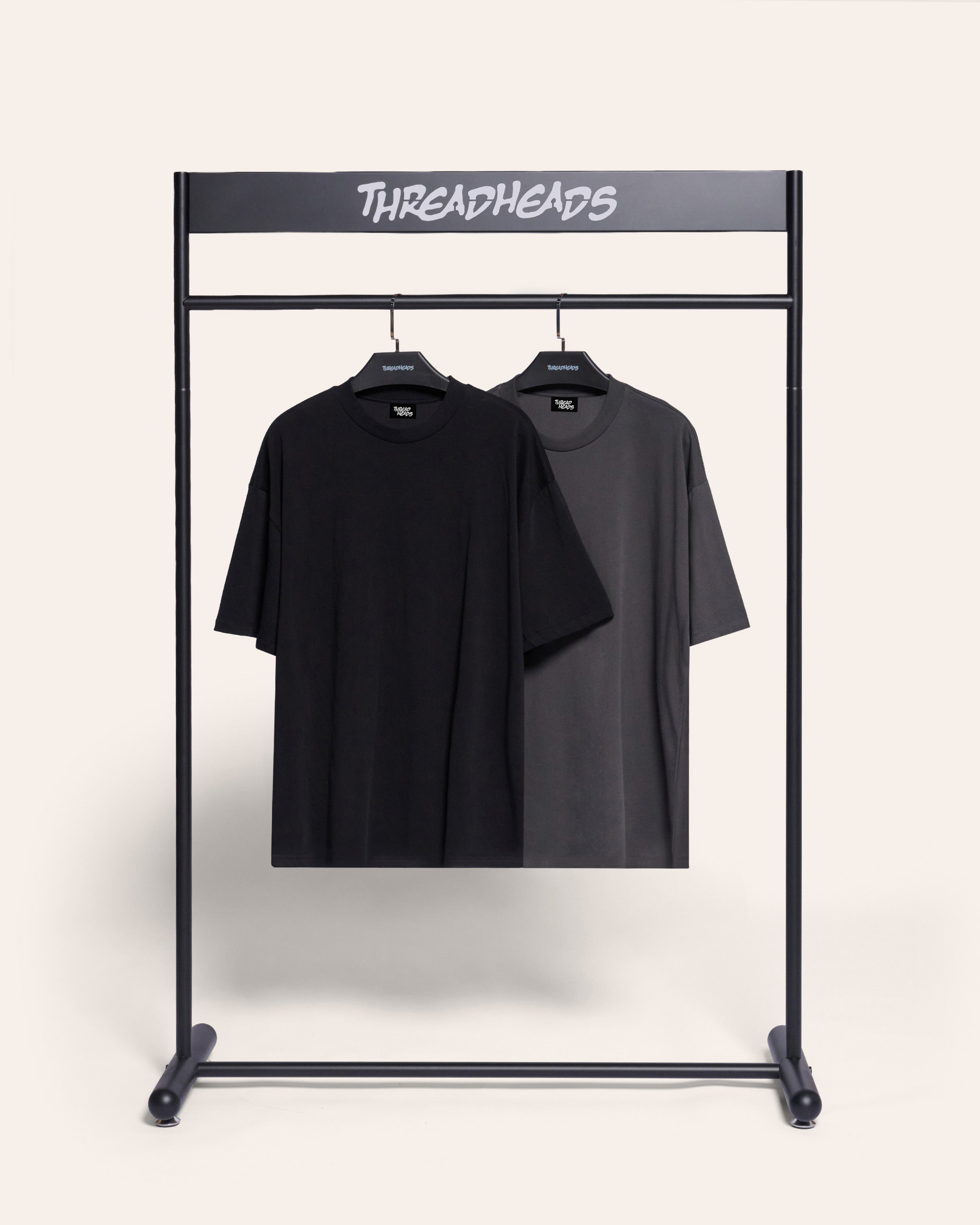 Oversized Tee 2 Pack: Black, Charcoal