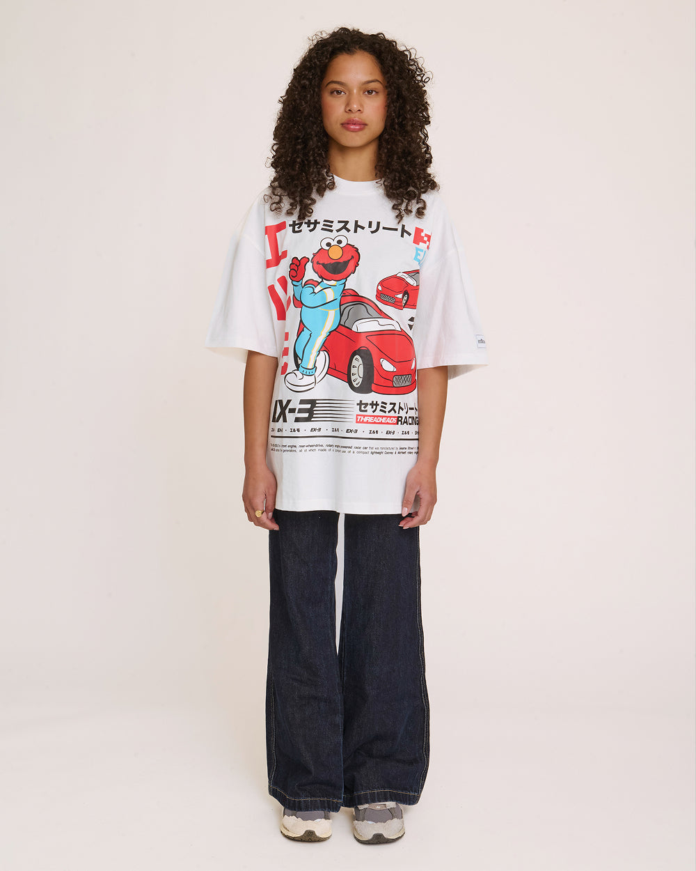 Elmo Tokyo Drift Oversized Tee Australia Threadheads Online #colour_white