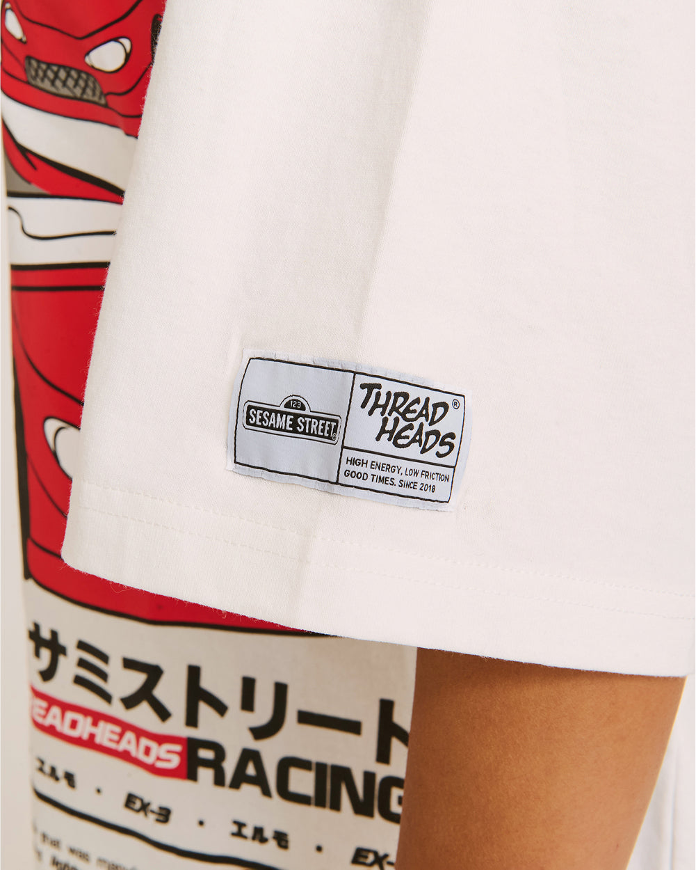 Elmo Tokyo Drift White Oversized Tee