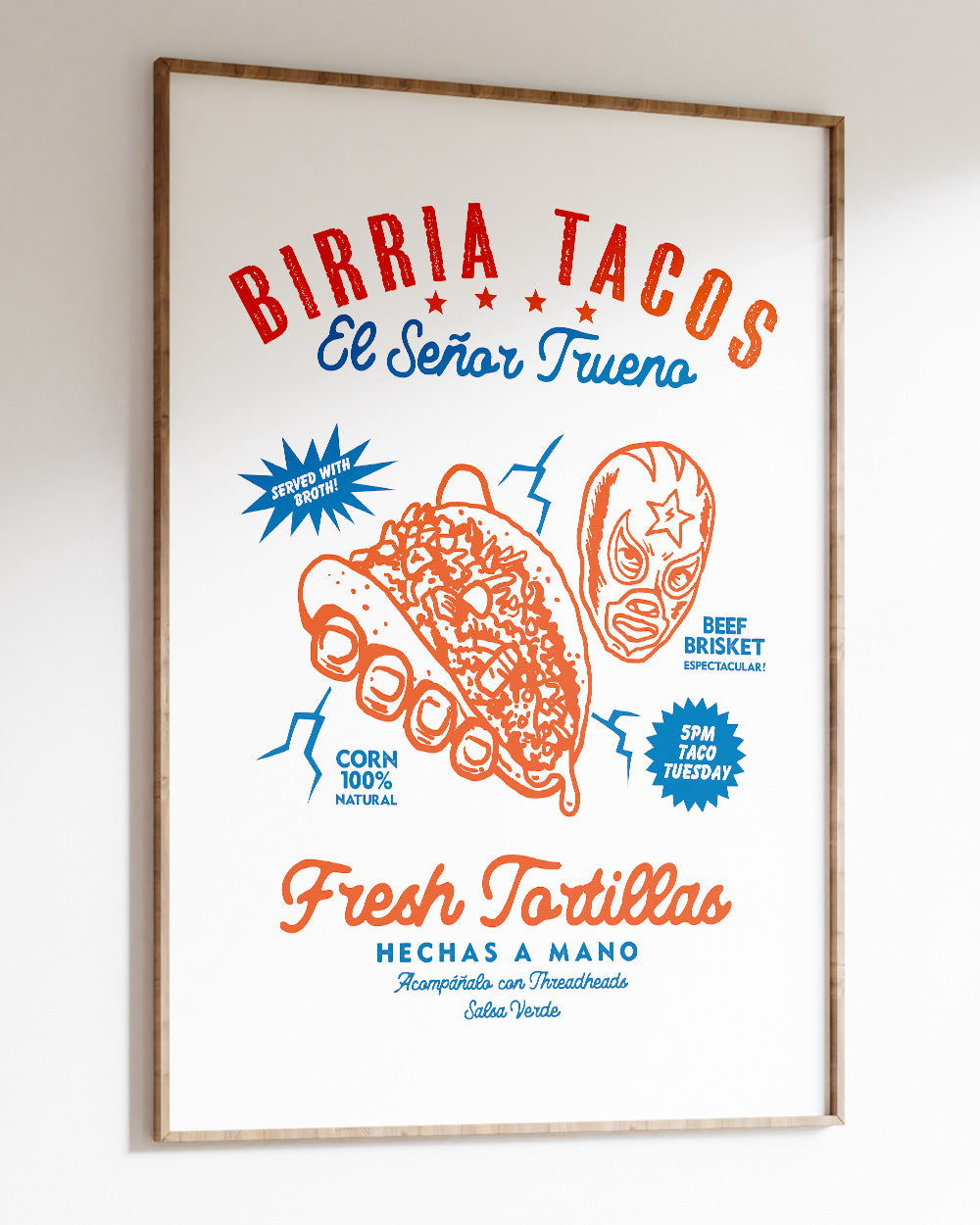 Birria Tacos El Senor Trueno Art Print