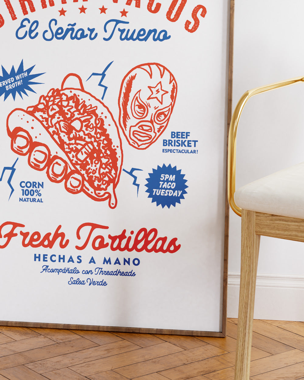 Birria Tacos El Senor Trueno Art Print