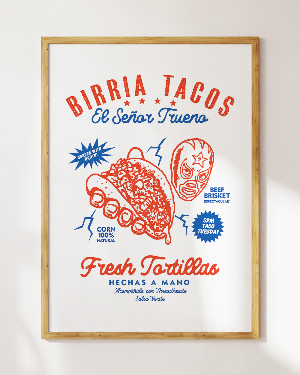 Birria Tacos El Senor Trueno Art Print