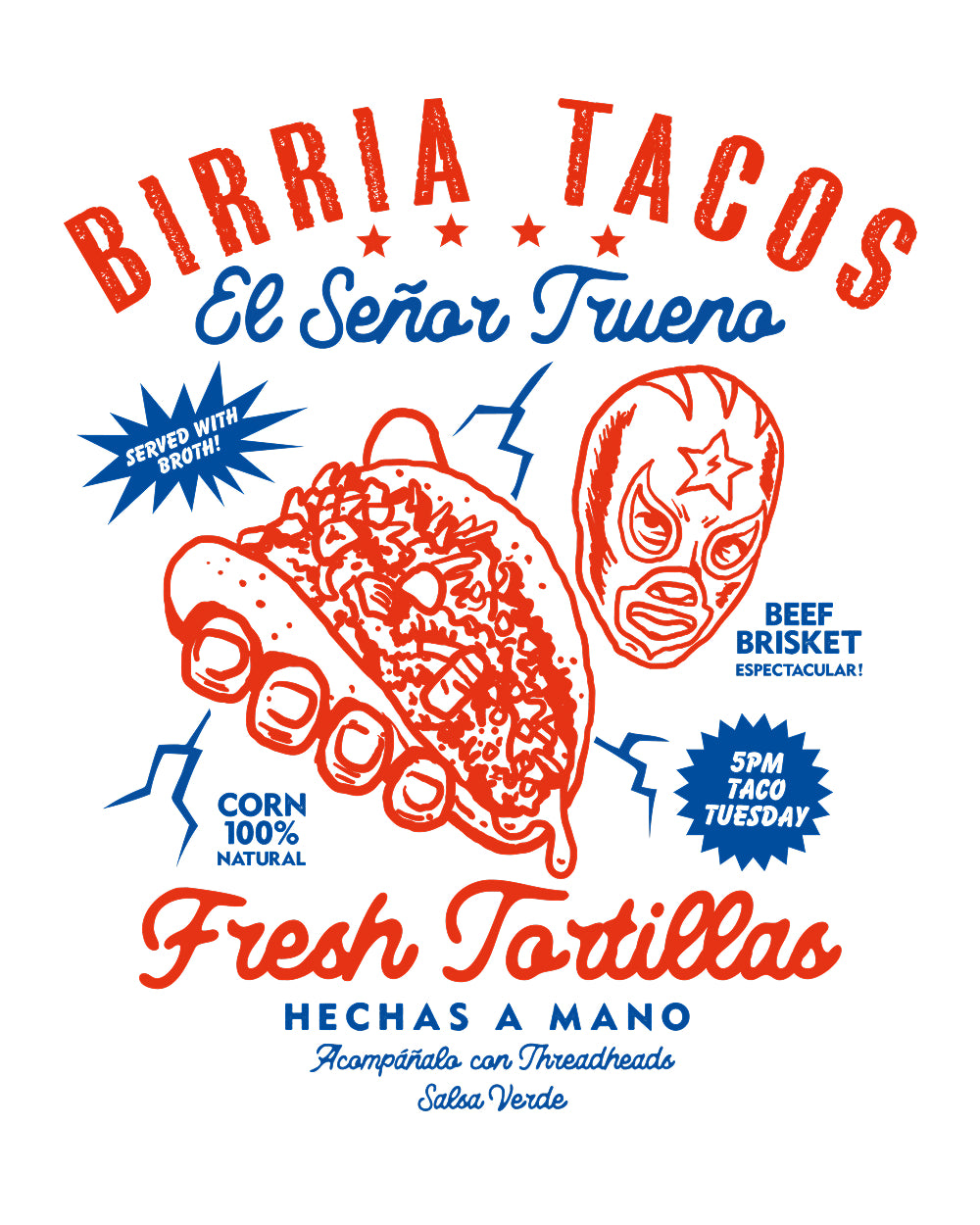 Birria Tacos El Senor Trueno Art Print