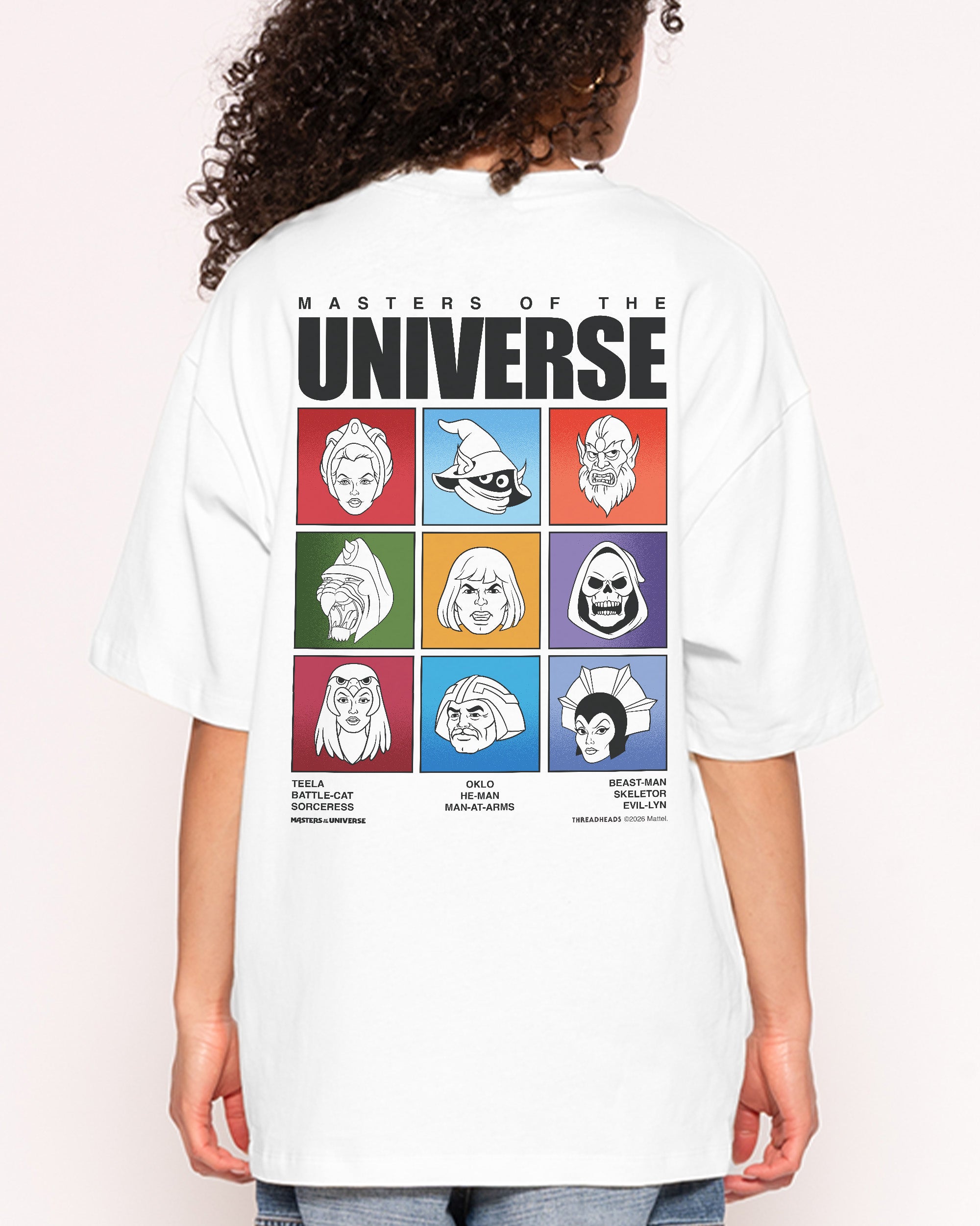 MOTU Squares White Oversized Tee