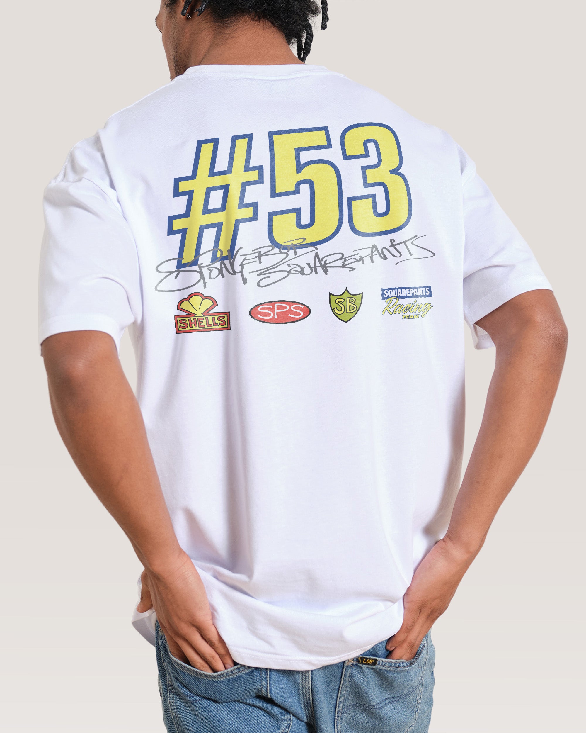 Spongebob Racing White T-Shirt