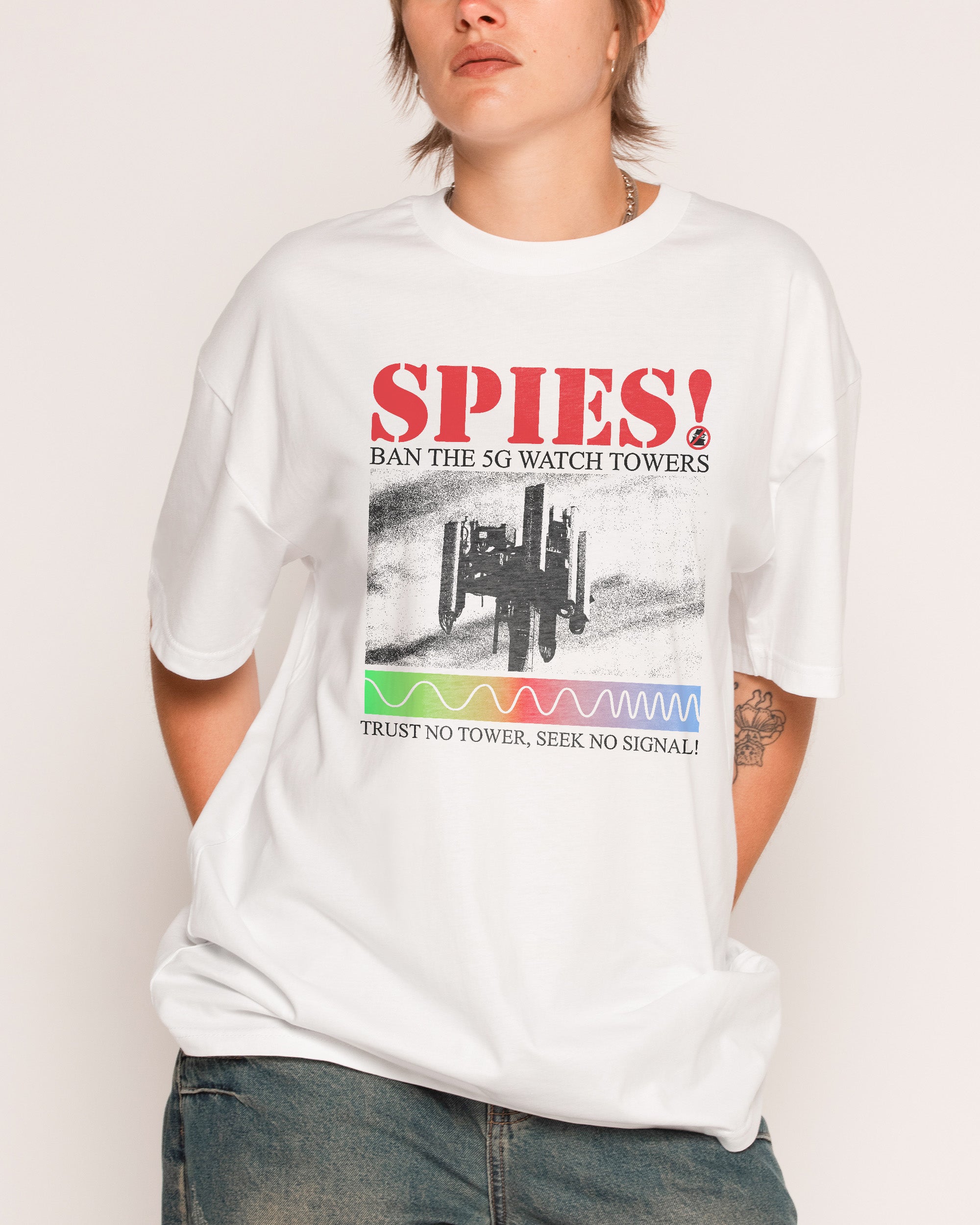 Seek No Signal White T-Shirt