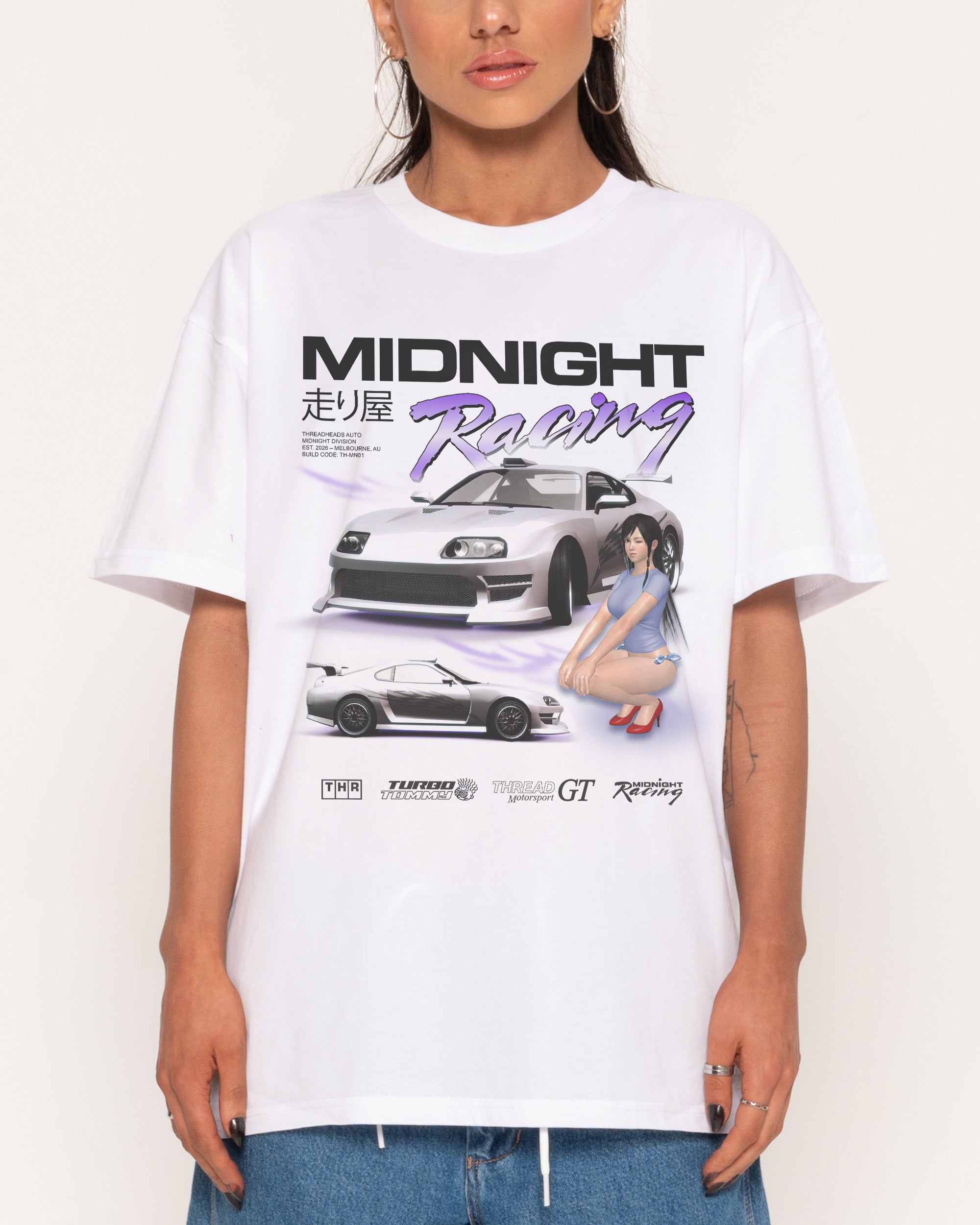 Midnight Racing One White T-Shirt
