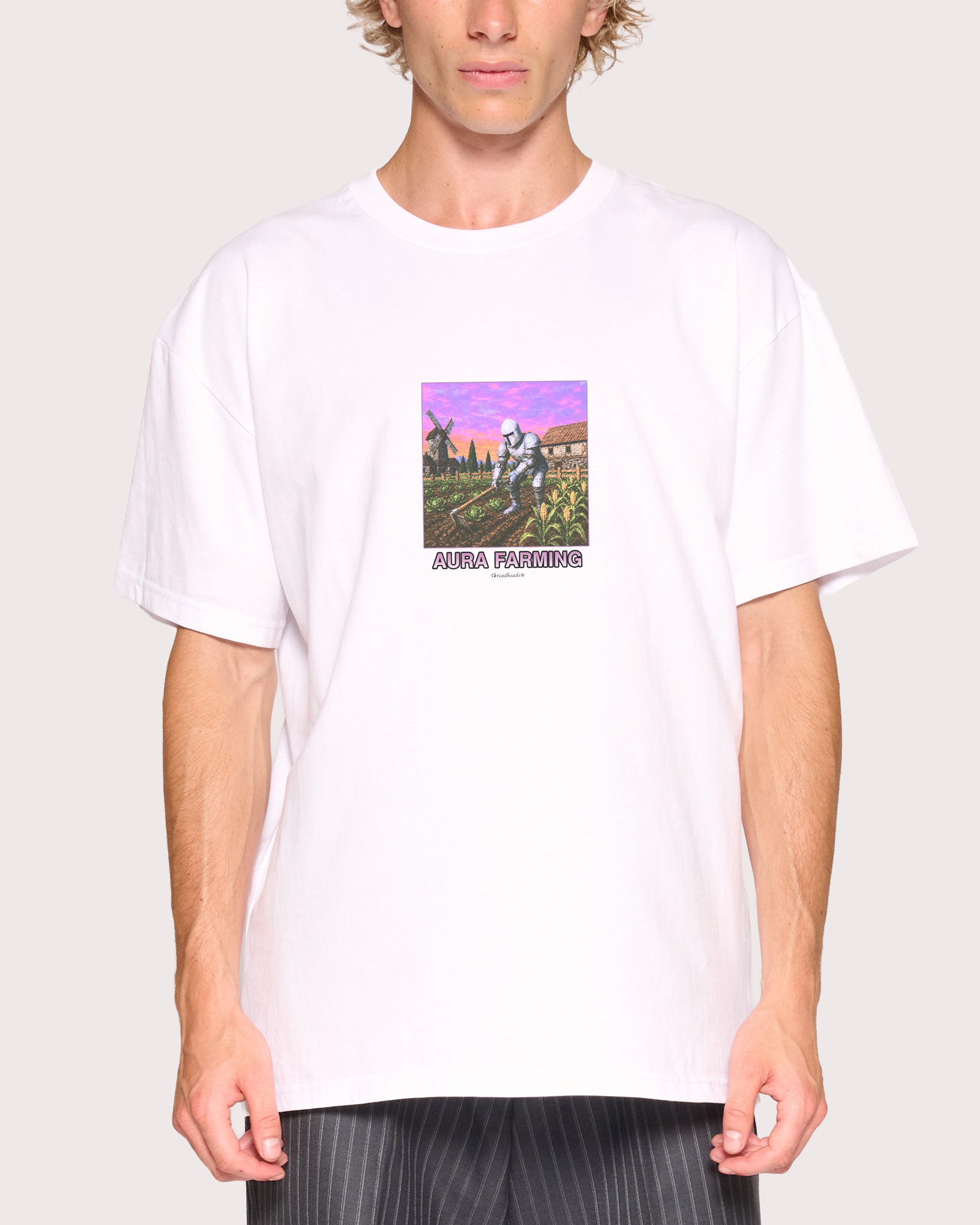 Aura Farming White T-Shirt