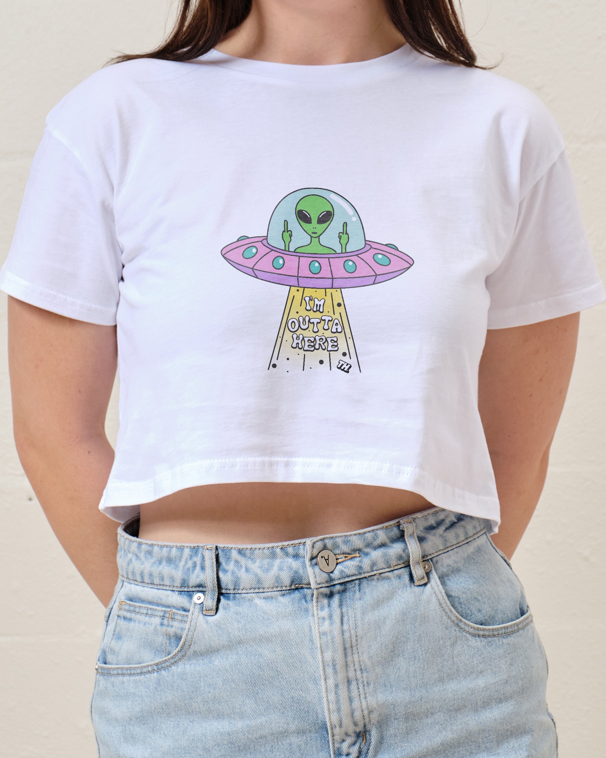 I'm Outta Here Crop Tee Australia Online Natural